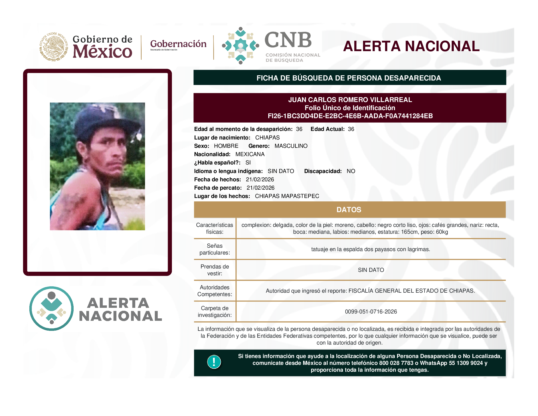 JUAN CARLOS ROMERO VILLARREAL