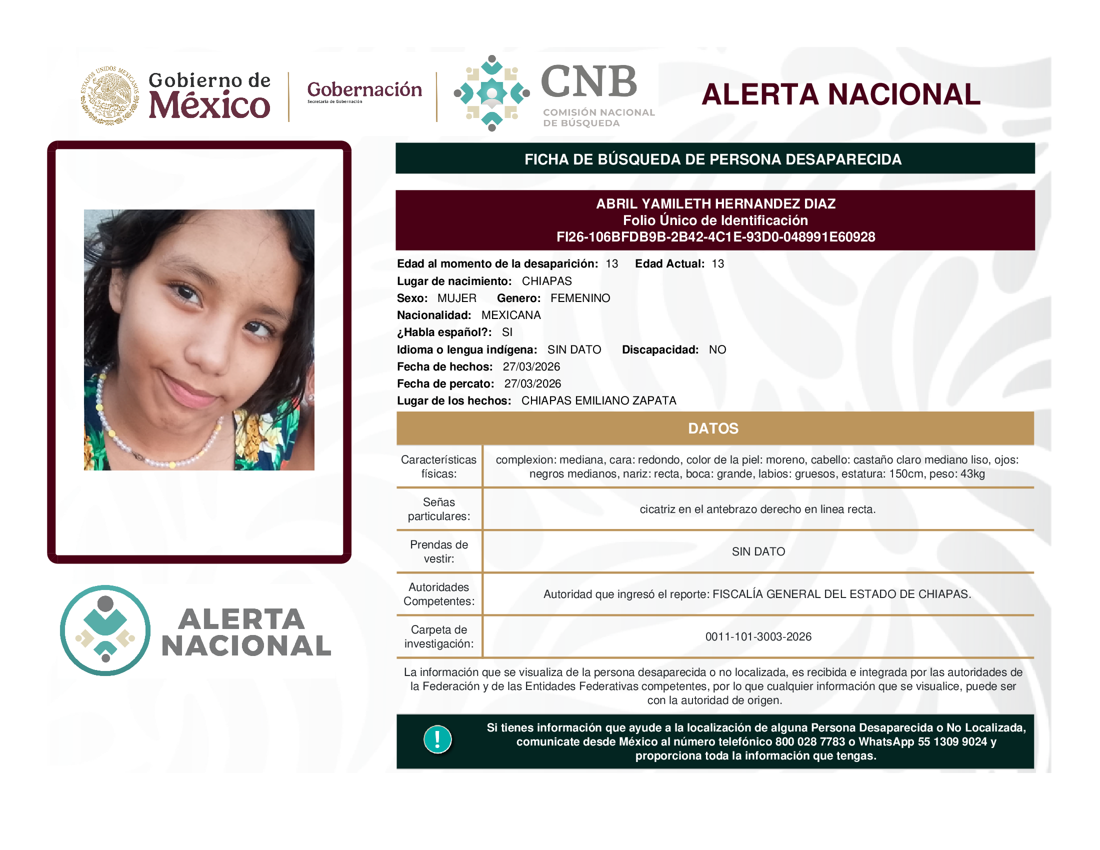 Abril Yamileth Hernández Díaz