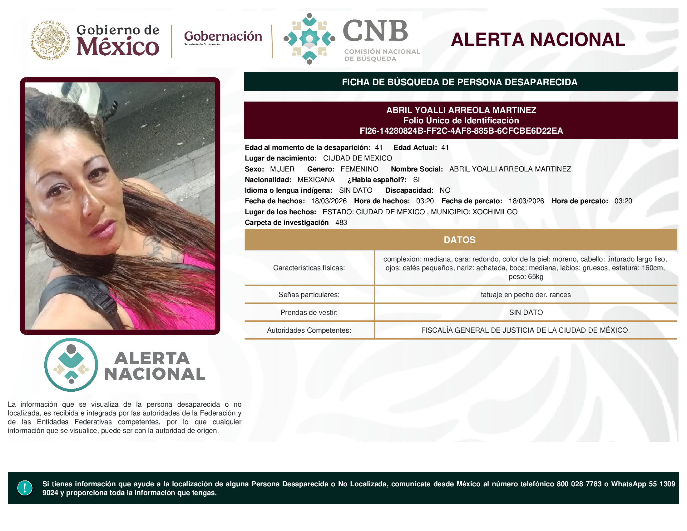 Abril Yoalli Arreola Martínez