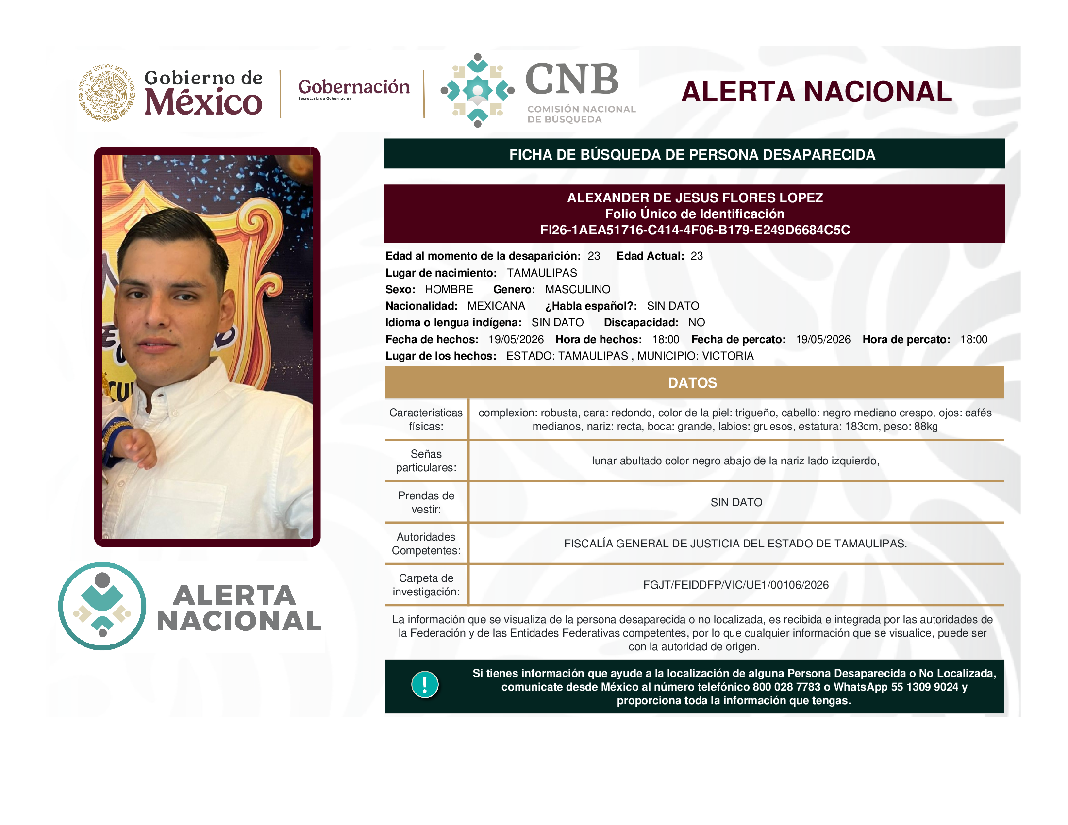 Alexander De Jesús Flores López