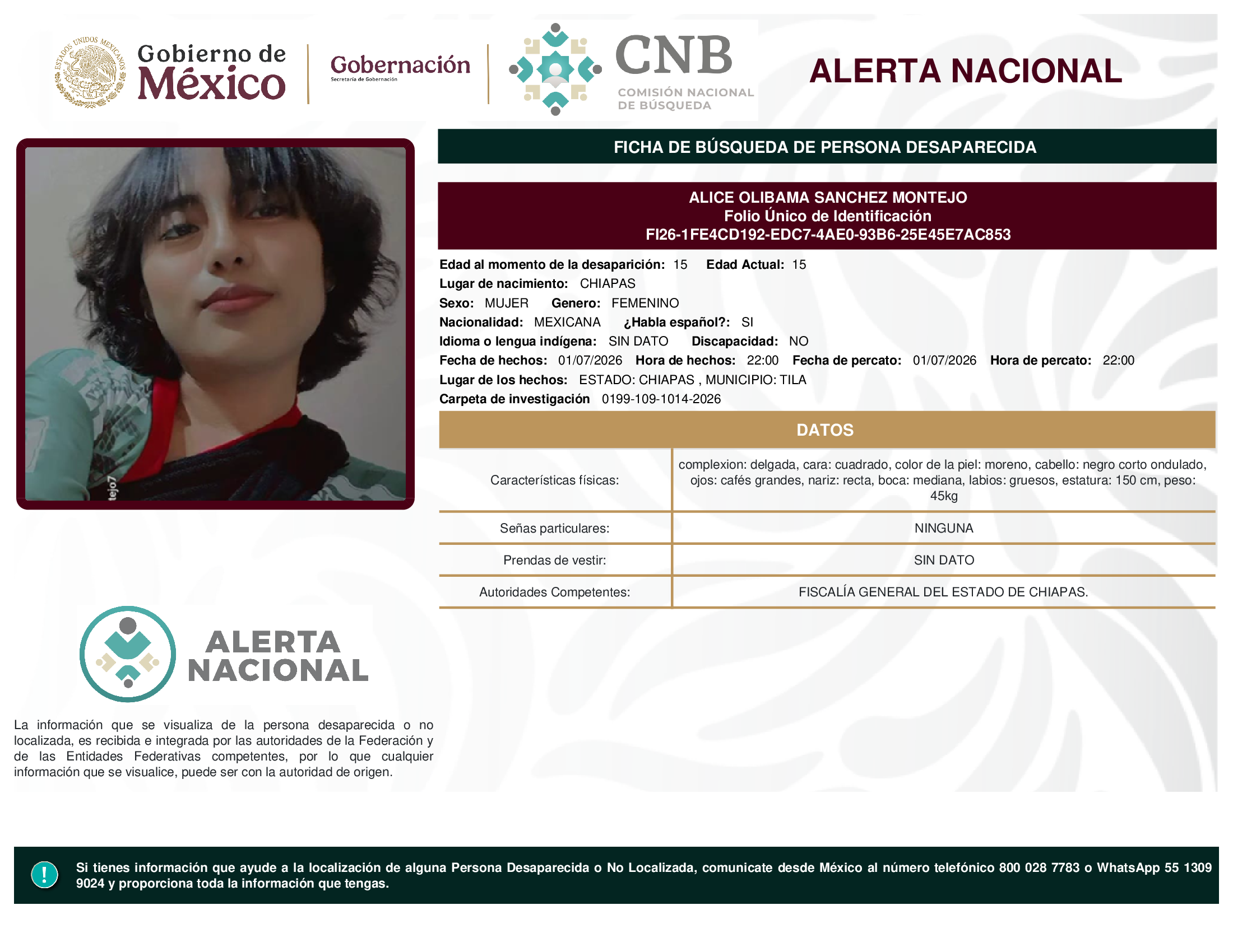 Alice Olibama Sánchez Montejo