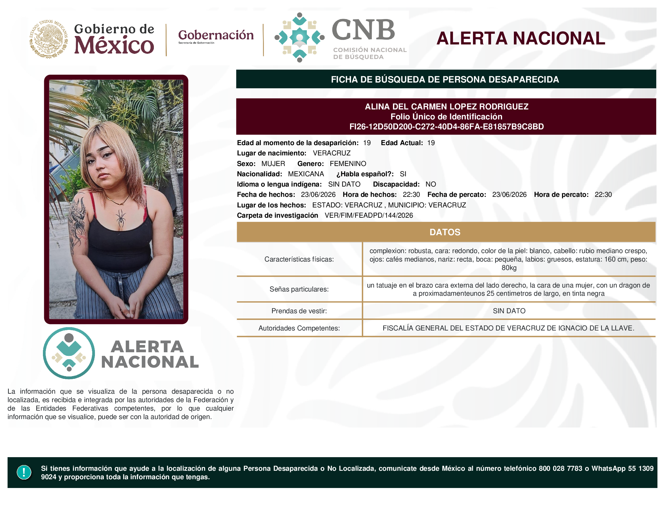 Alina Del Carmen López Rodríguez