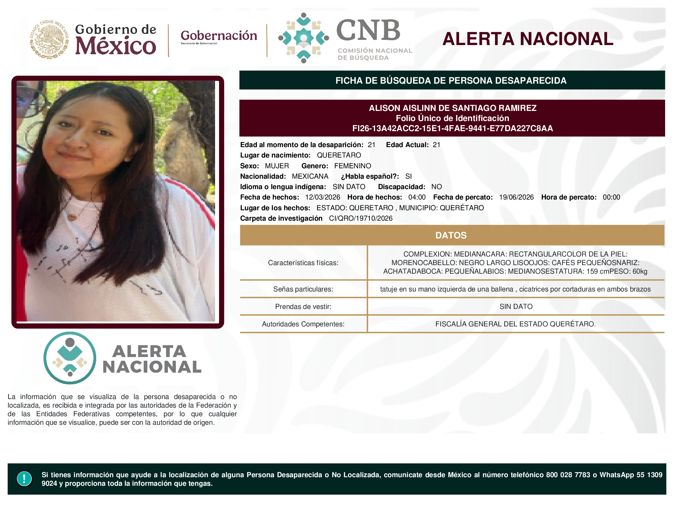 Alison Aislinn De Santiago Ramírez