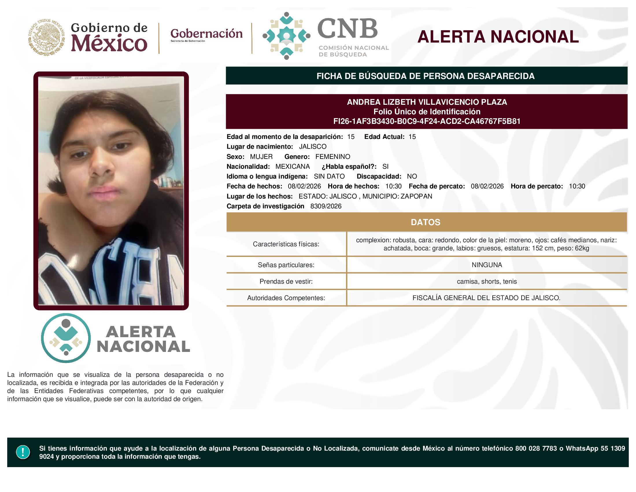 Andrea Lizbeth Villavicencio Plaza