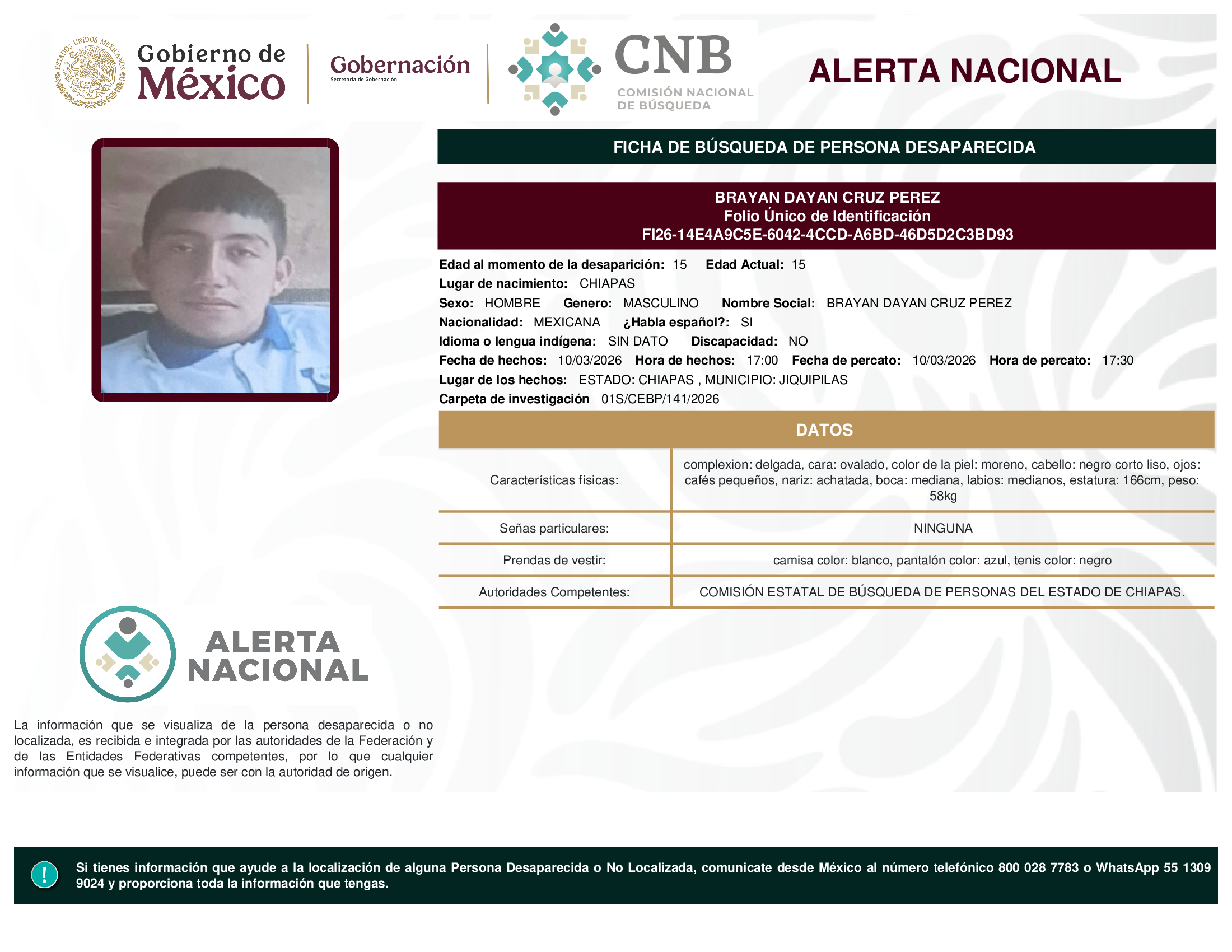 Brayan Dayan Cruz Pérez