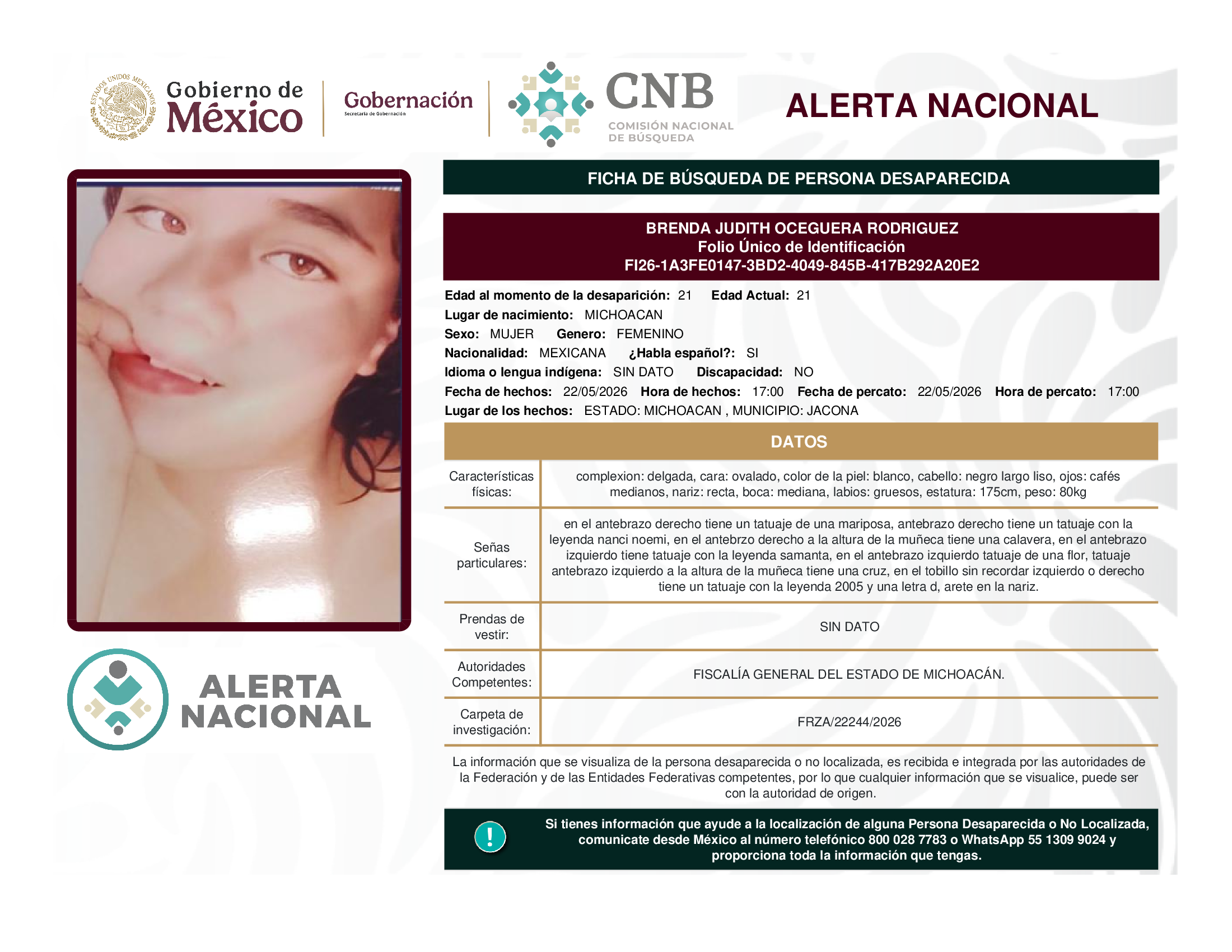 Brenda Judith Oceguera Rodríguez