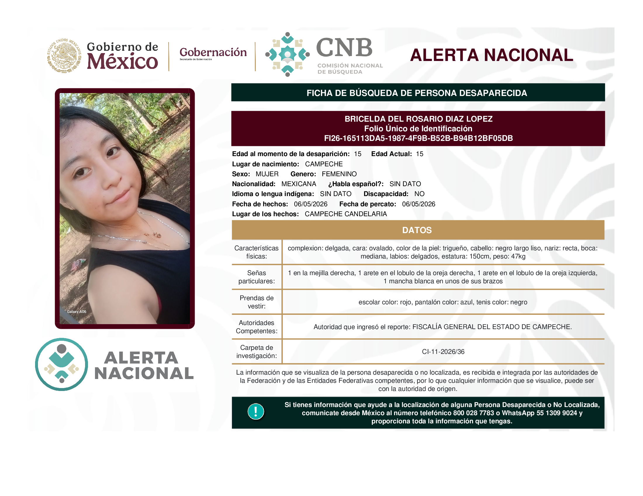 Bricelda Del Rosario Díaz López