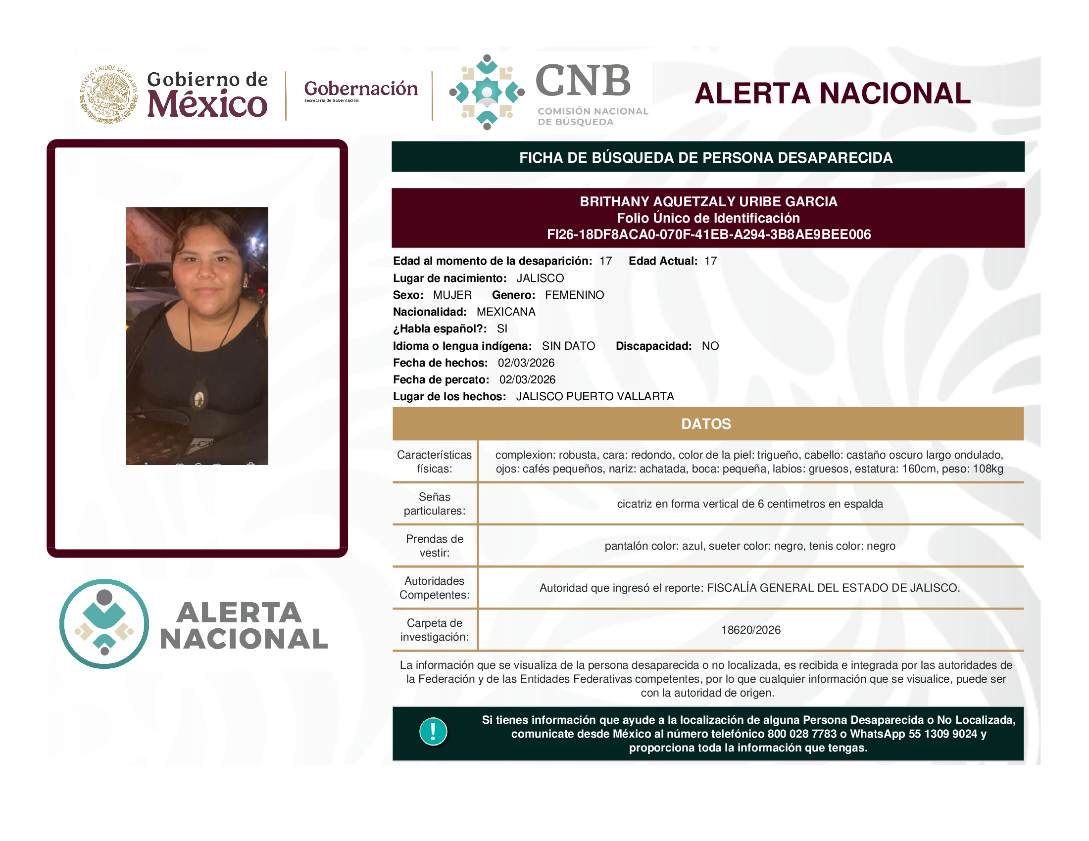 Brithany Aquetzaly Uribe García