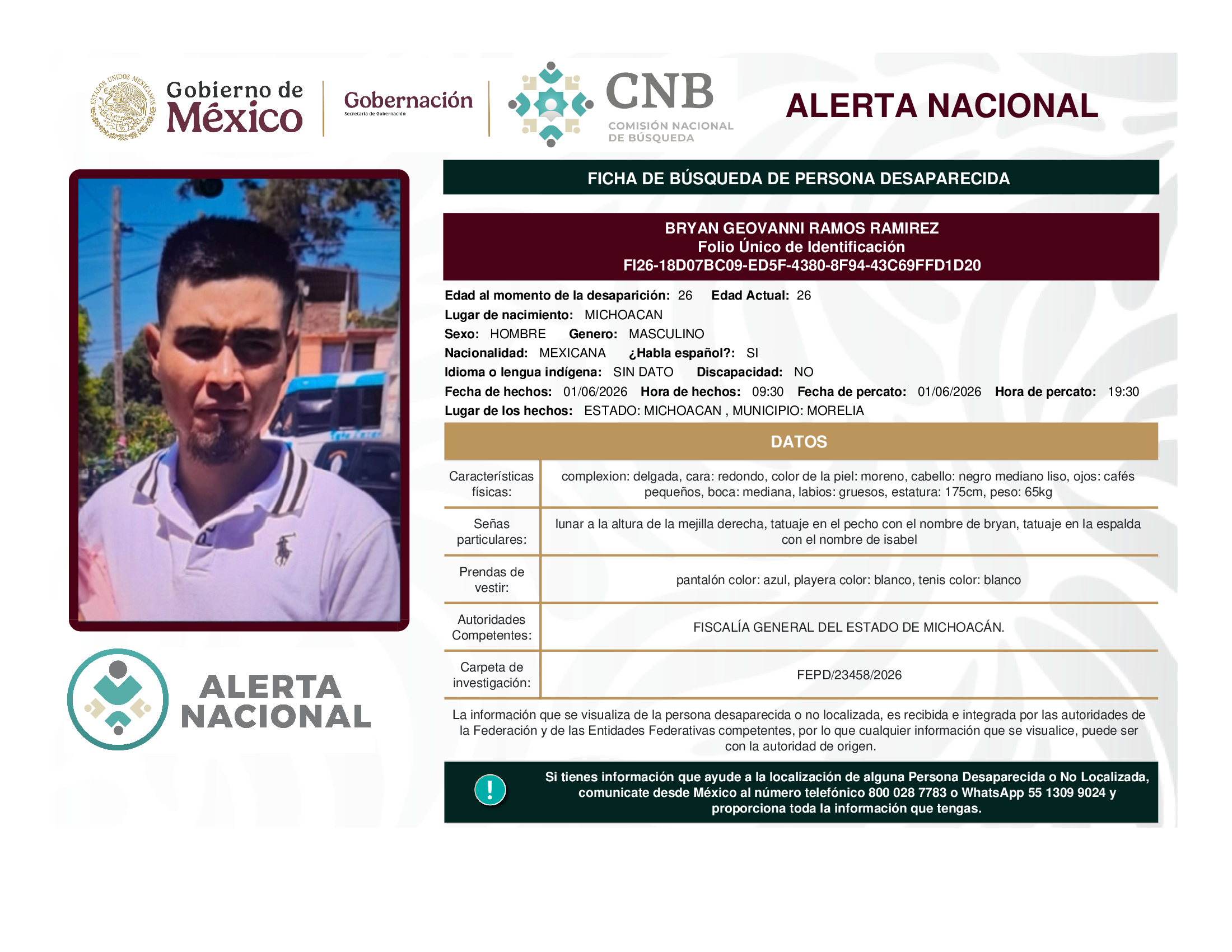 Bryan Geovanni Ramos Ramírez