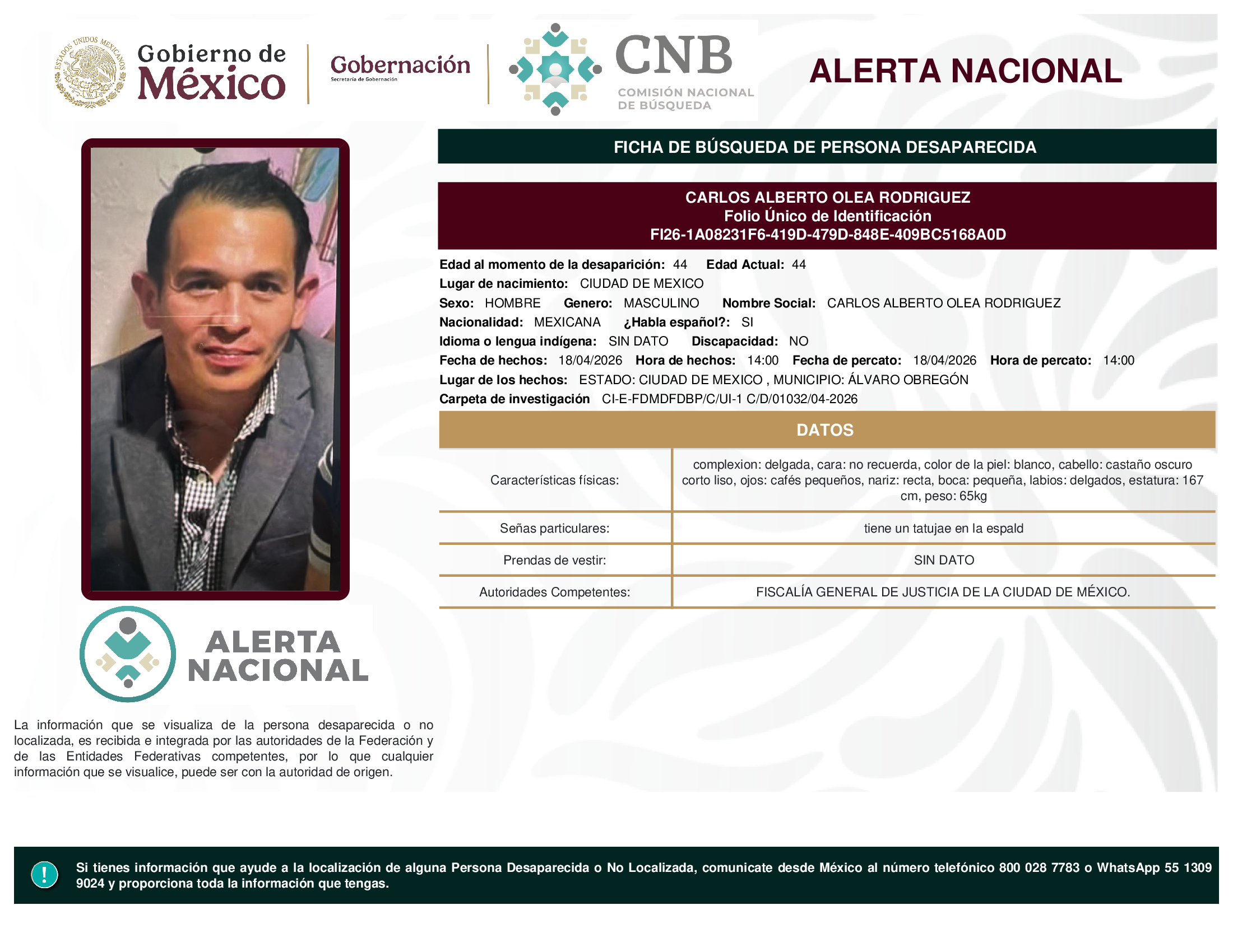 Carlos Alberto Olea Rodríguez