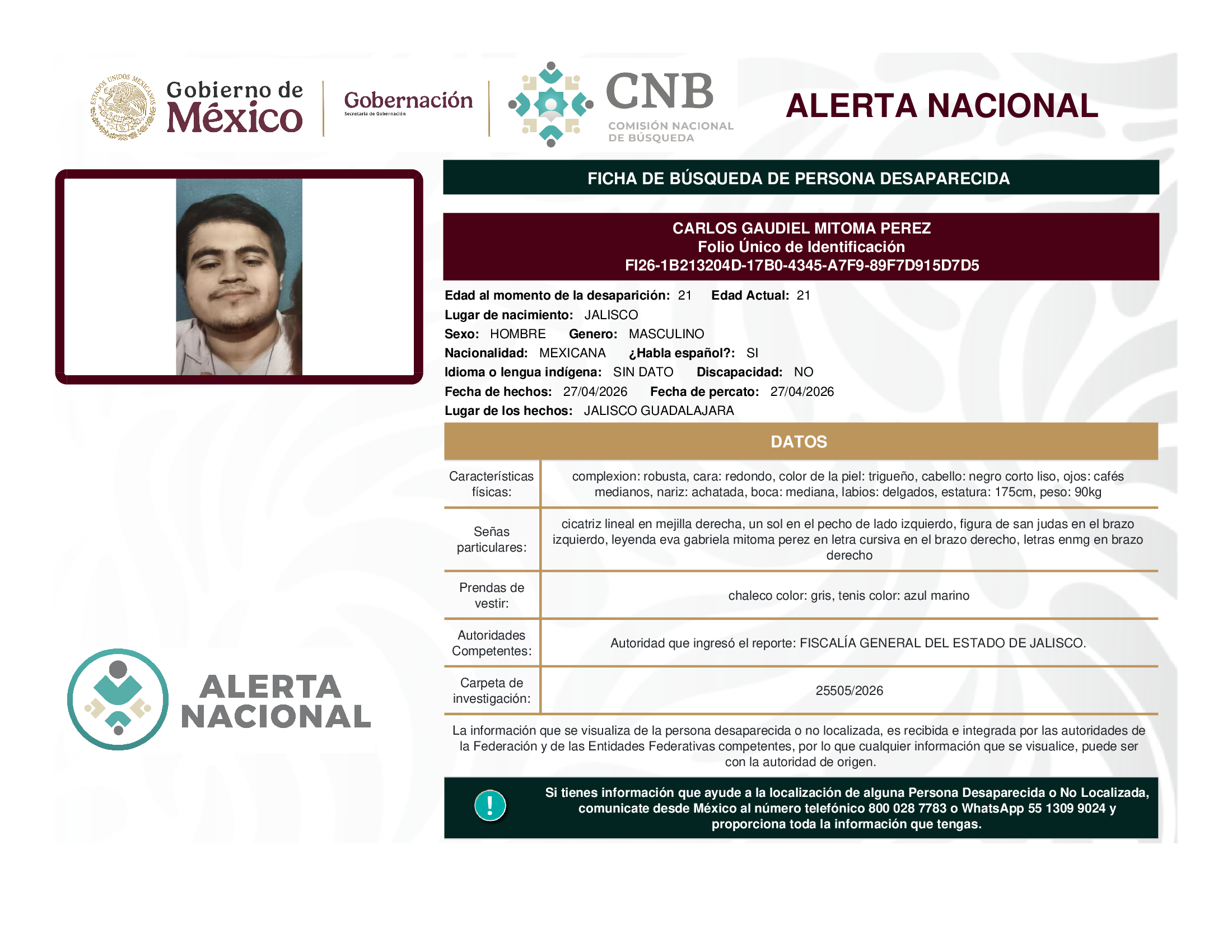 Carlos Gaudiel Mitoma Pérez