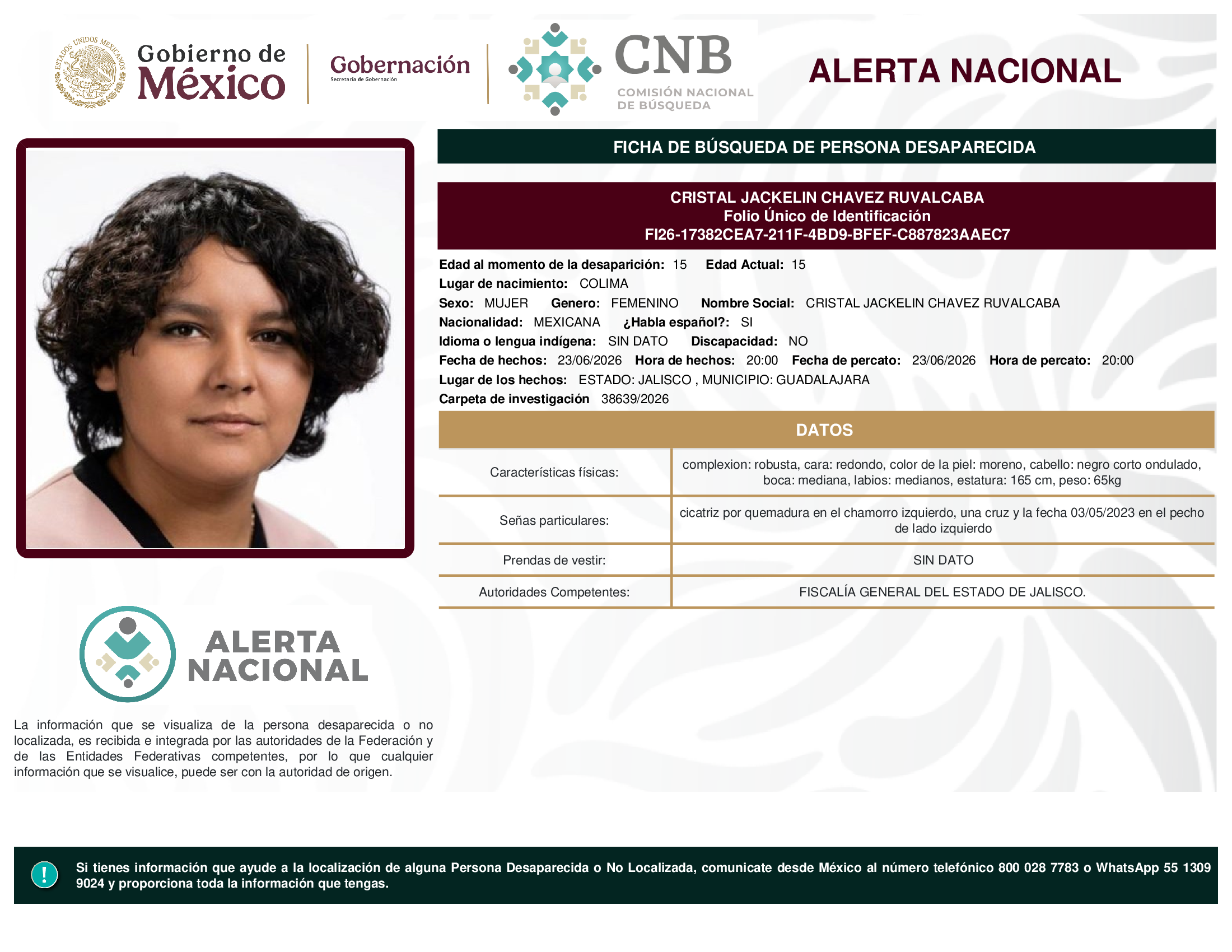 Cristal Jackelin Chávez Ruvalcaba