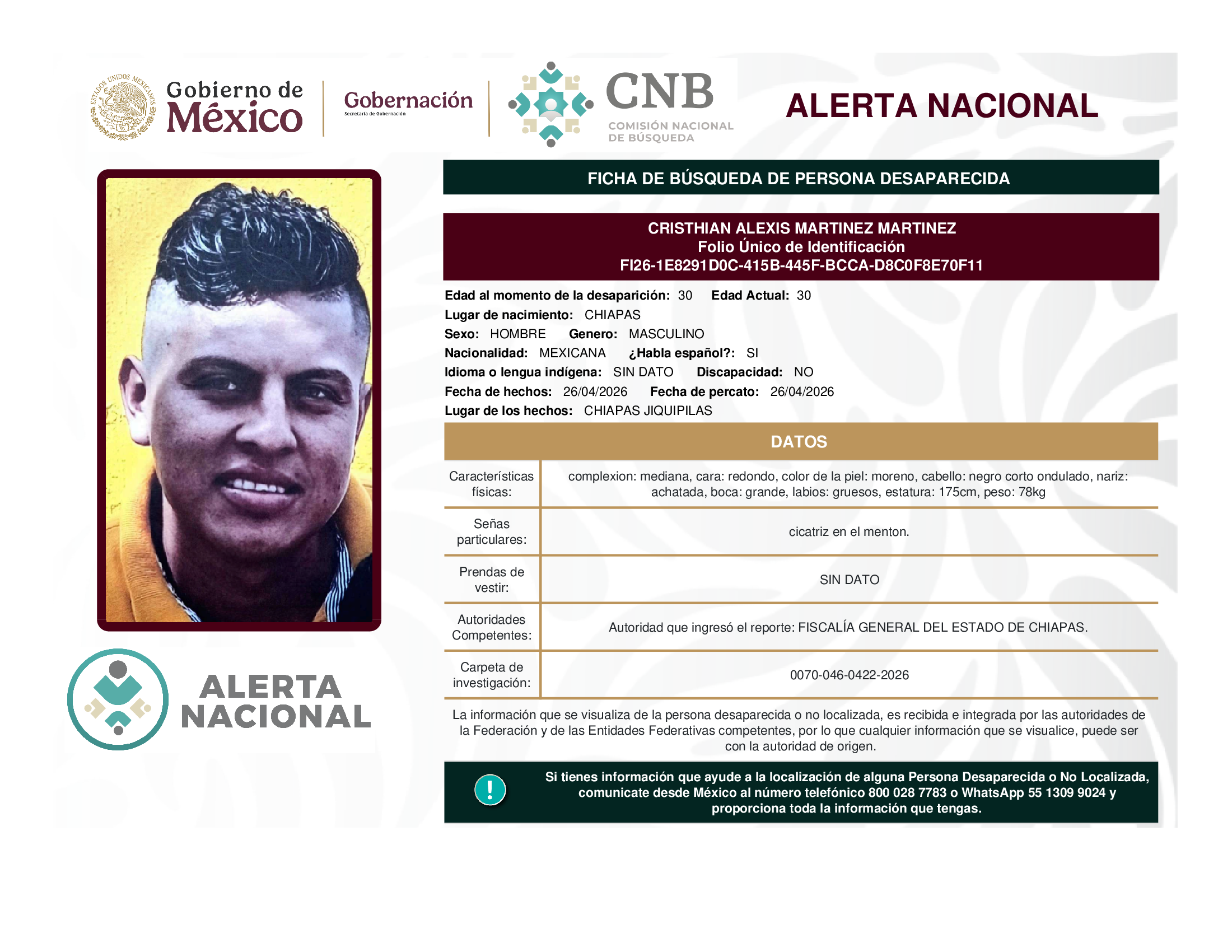 Cristhian Alexis Martínez Martínez