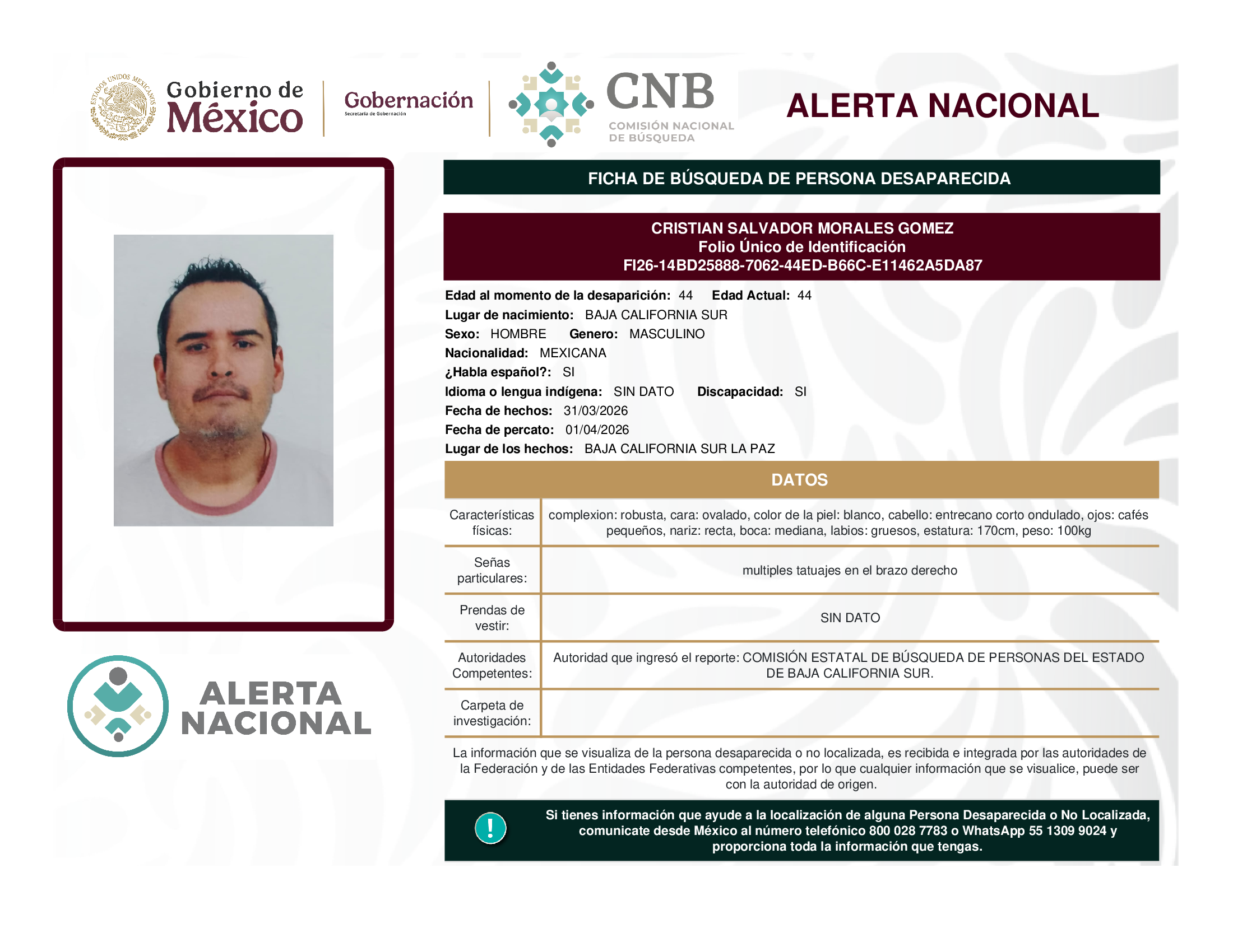 Cristian Salvador Morales Gómez