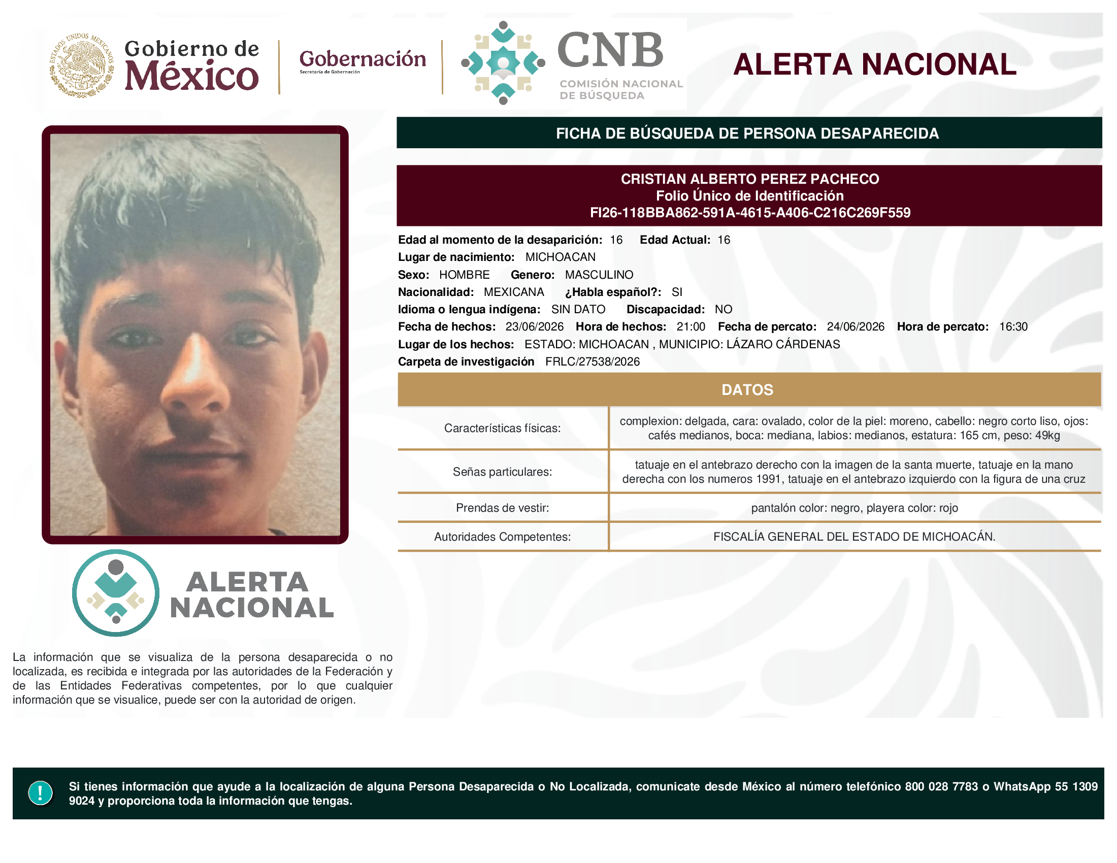 Cristian Alberto Pérez Pacheco