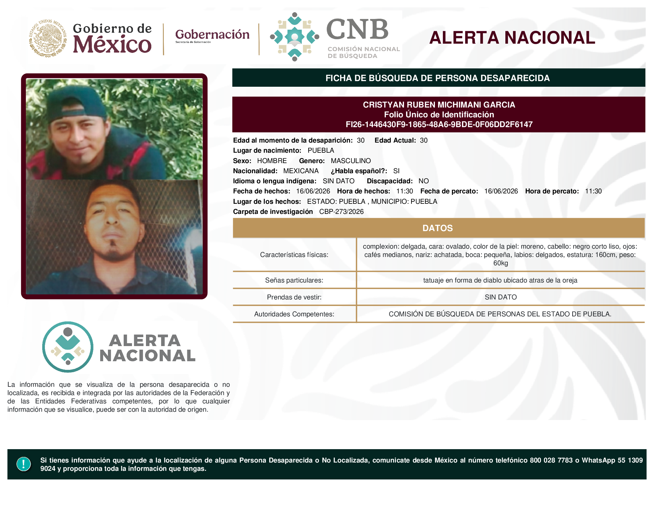 Cristyan Rubén Michimani García