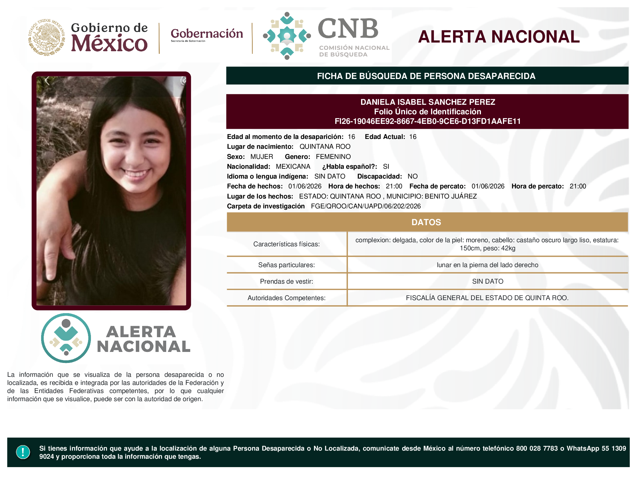 Daniela Isabel Sánchez Pérez