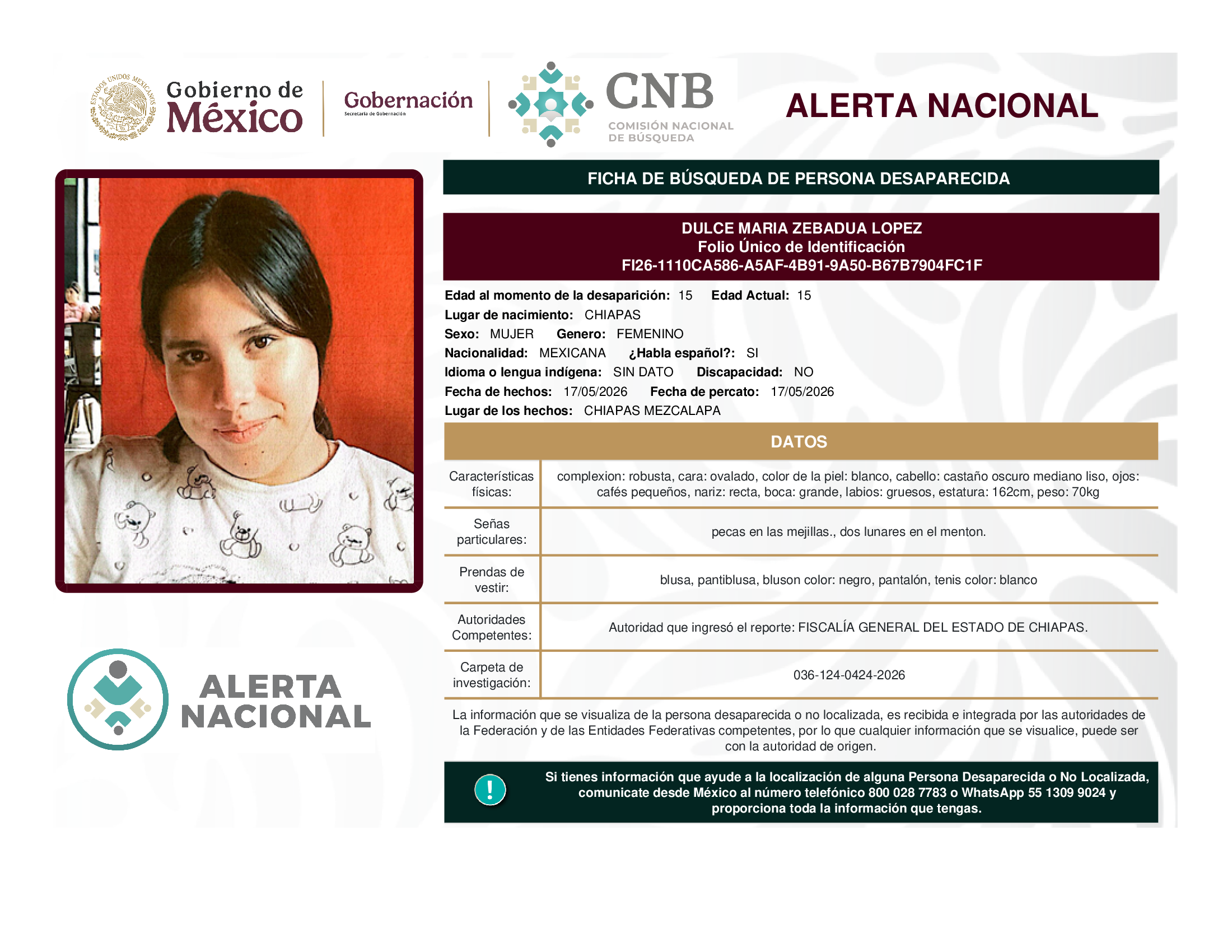 Dulce María Zebadua López