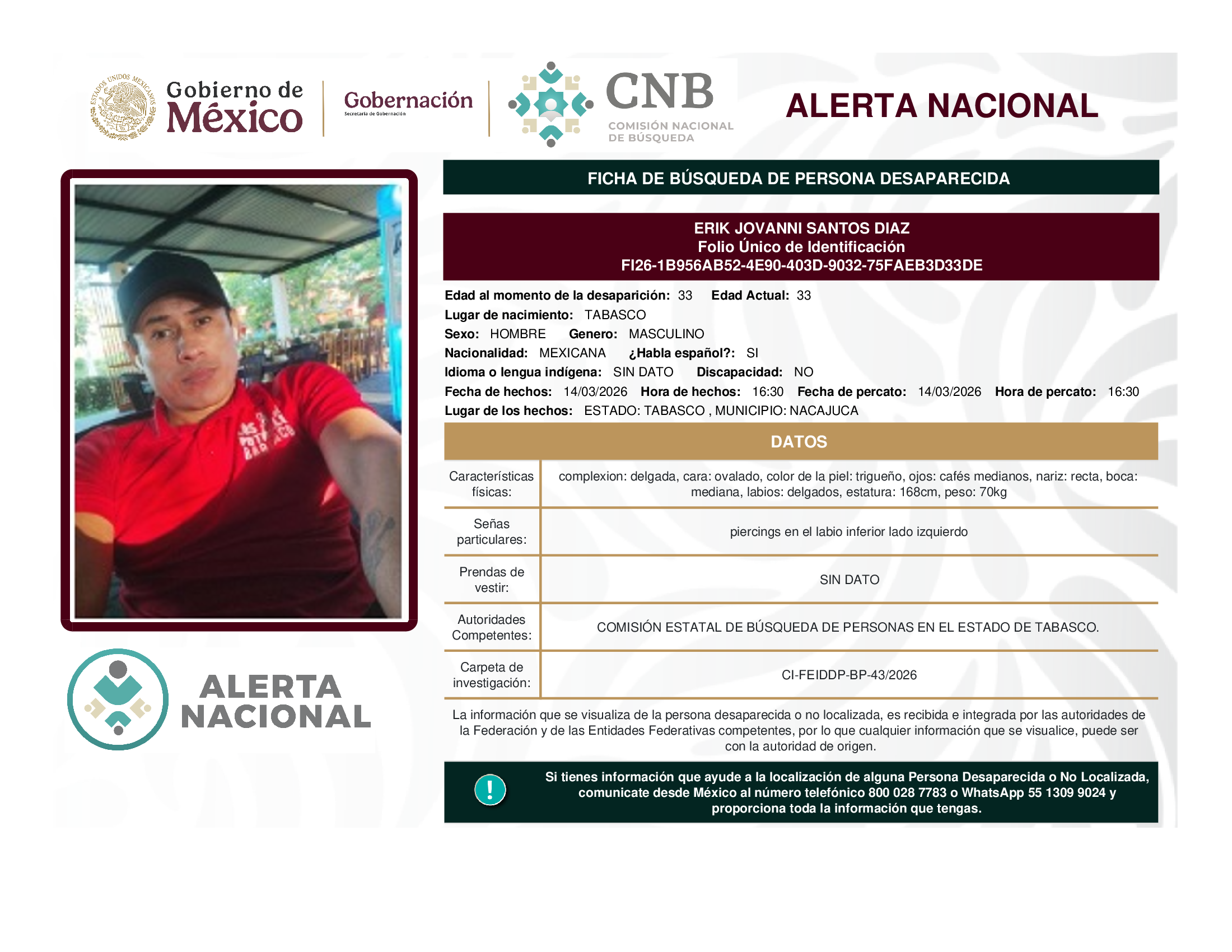 Erik Jovanni Santos Díaz