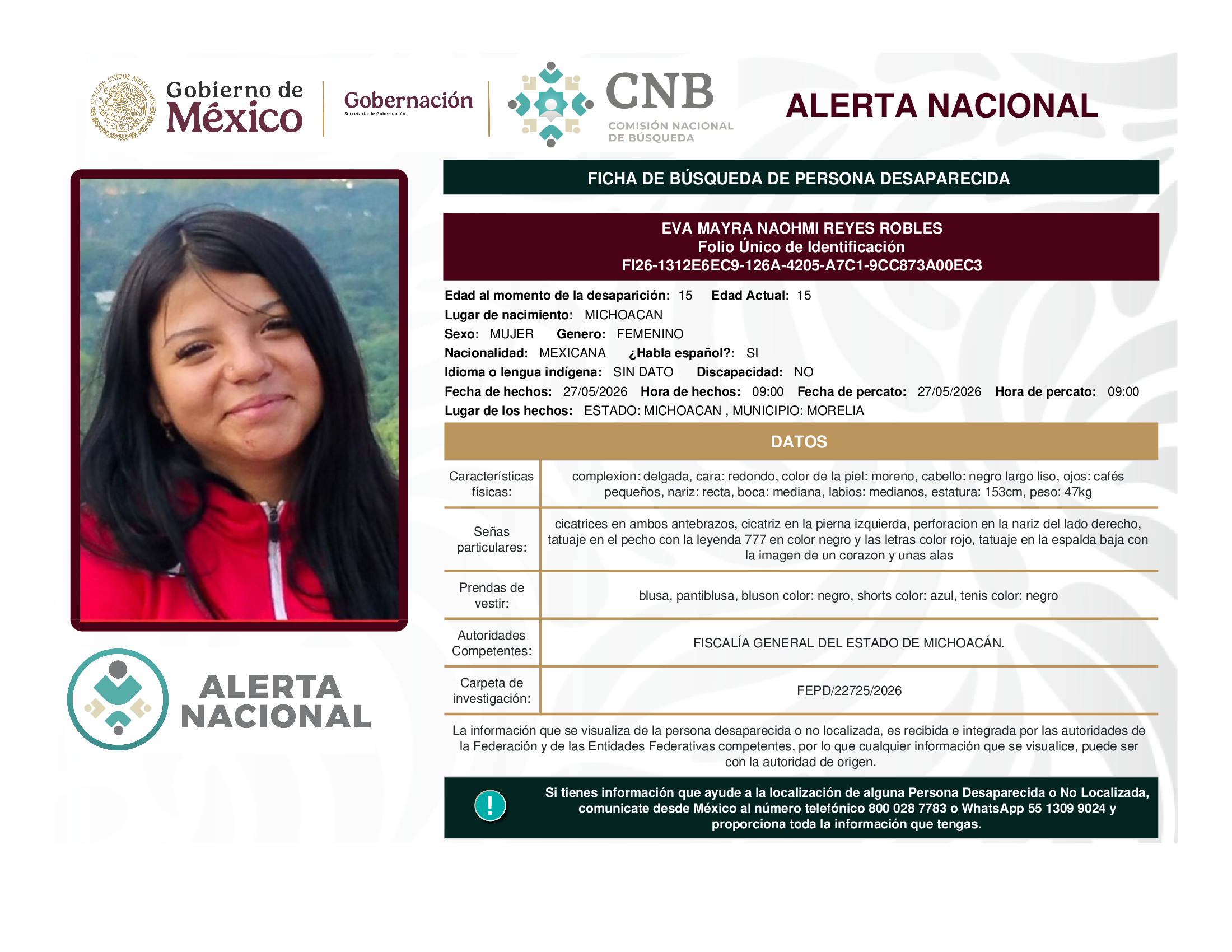 Eva Mayra Naohmi Reyes Robles