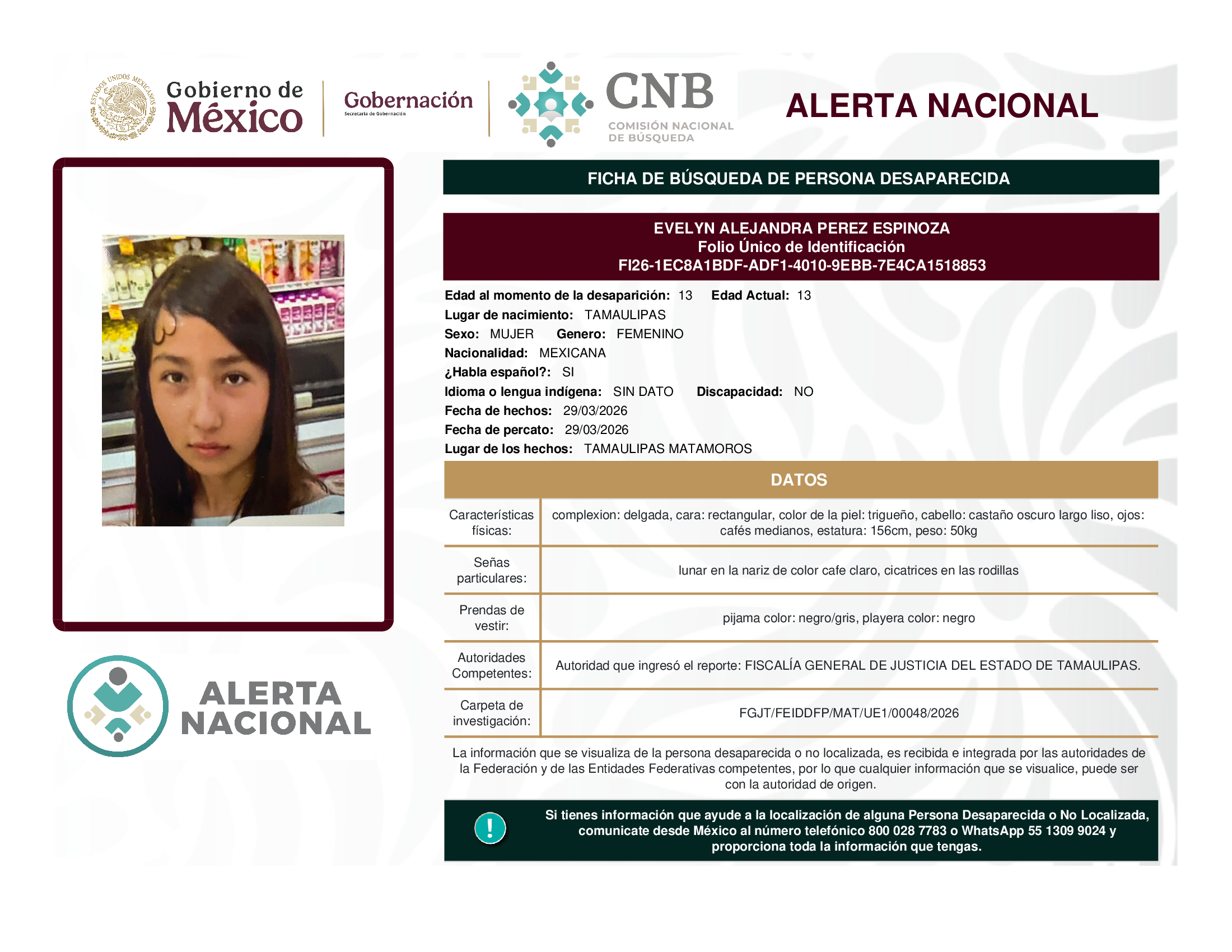 Evelyn Alejandra Pérez Espinoza