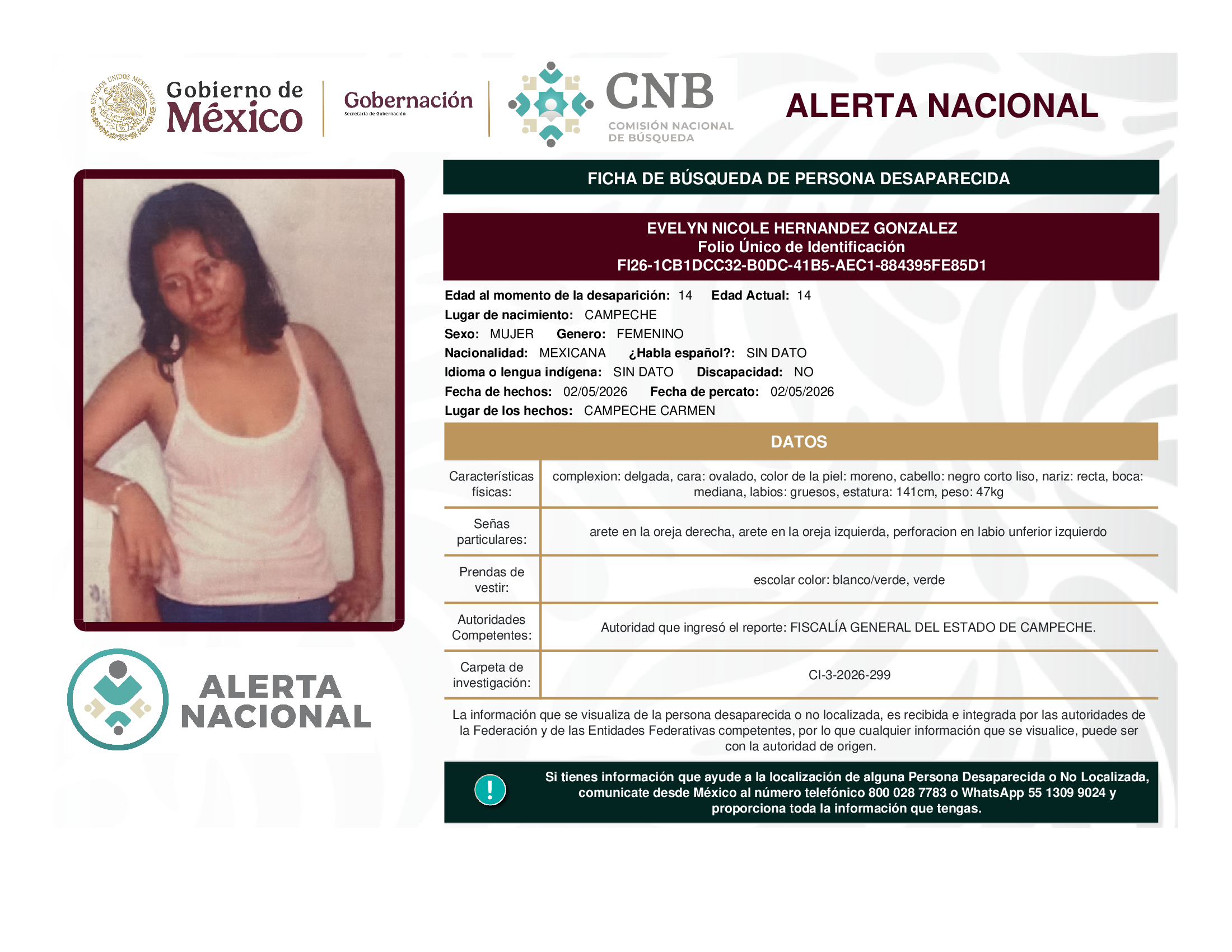 Evelyn Nicole Hernández González