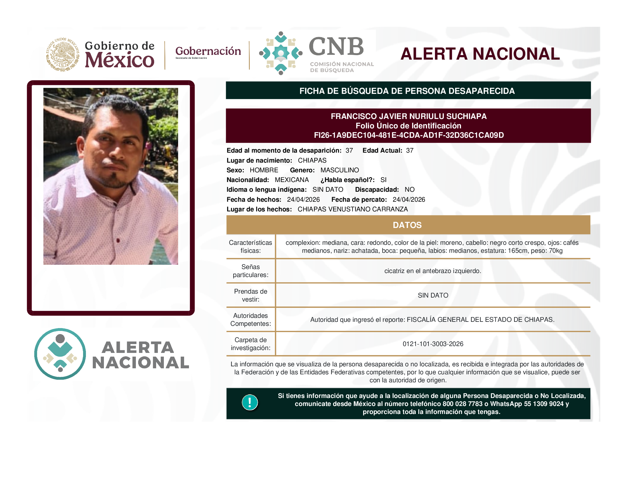 Francisco Javier Nuriulu Suchiapa