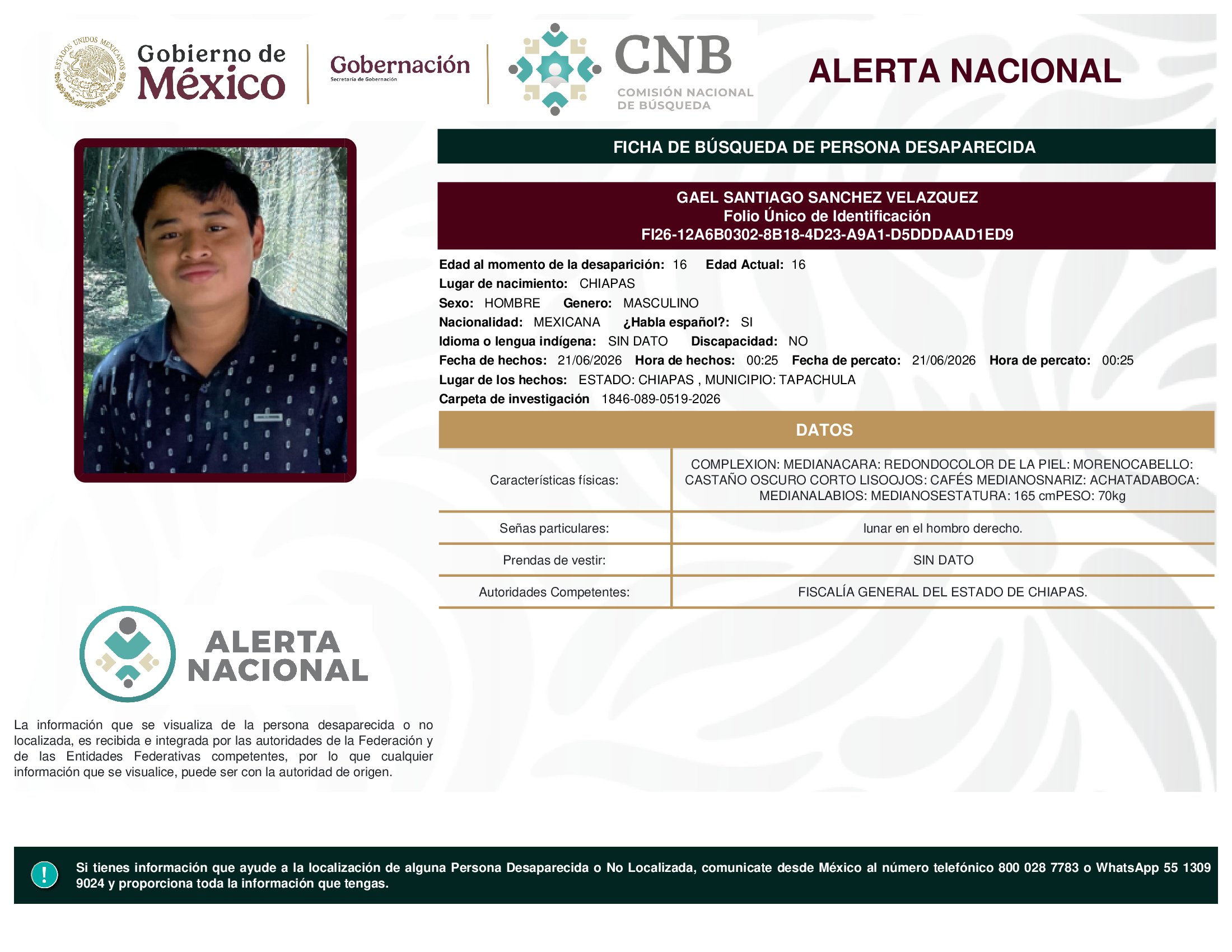 Gael Santiago Sánchez Velazquez