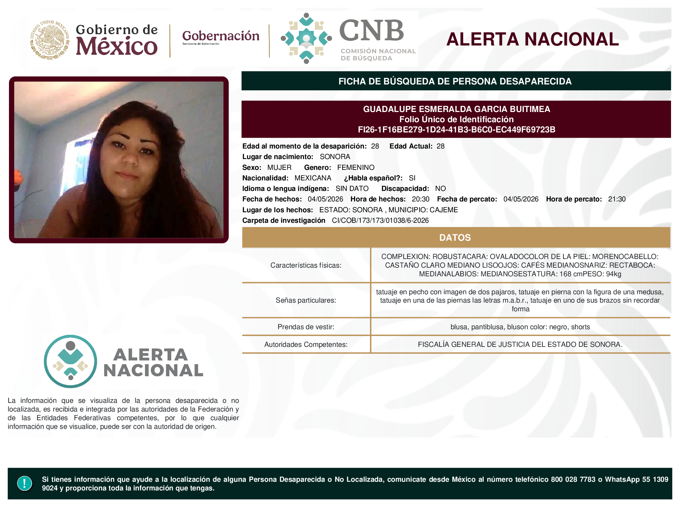 Guadalupe Esmeralda García Buitimea
