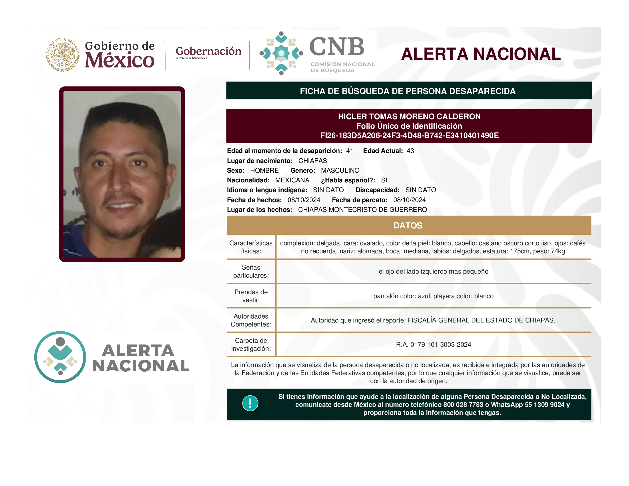 Hicler Tomás Moreno Calderon