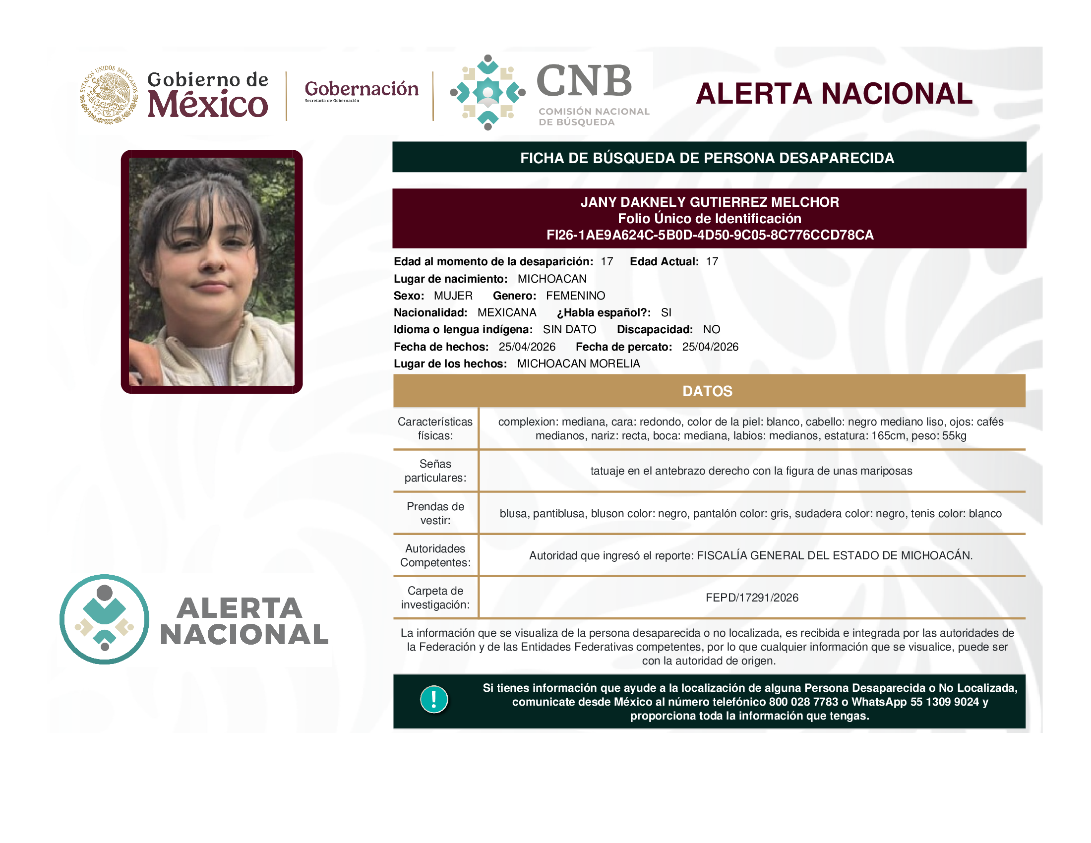 Jany Daknely Gutiérrez Melchor
