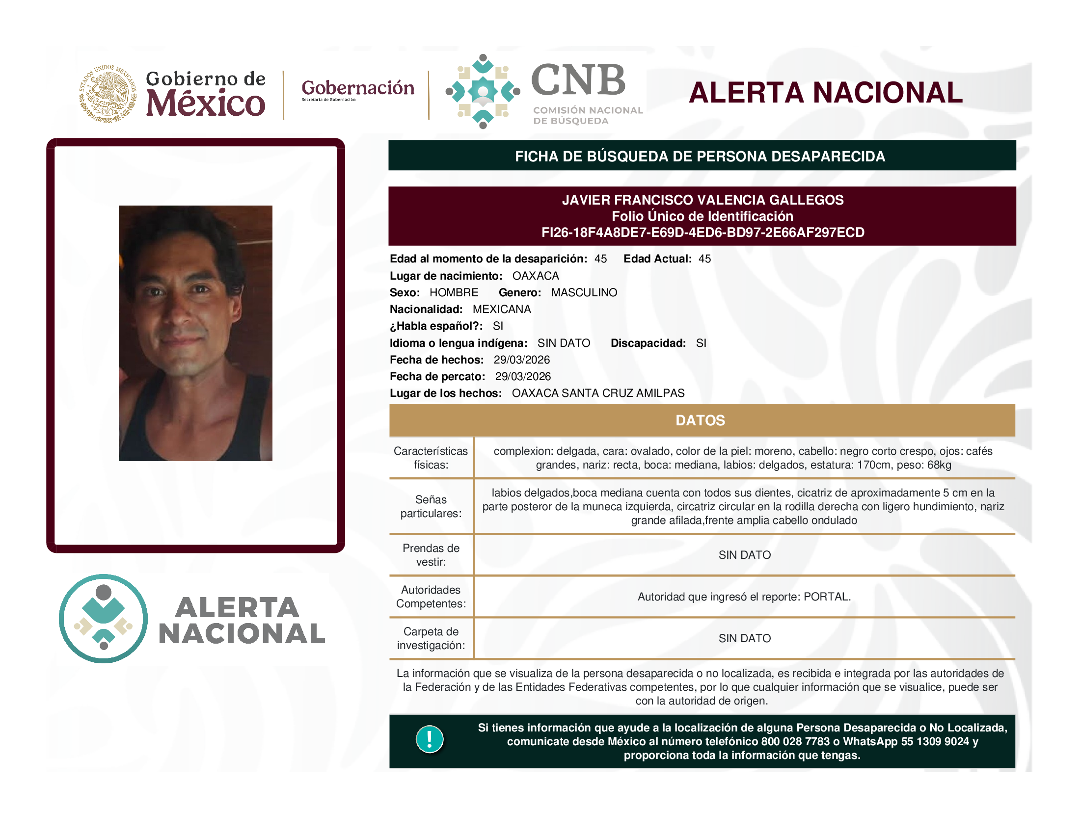 Javier Francisco Valencia Gallegos