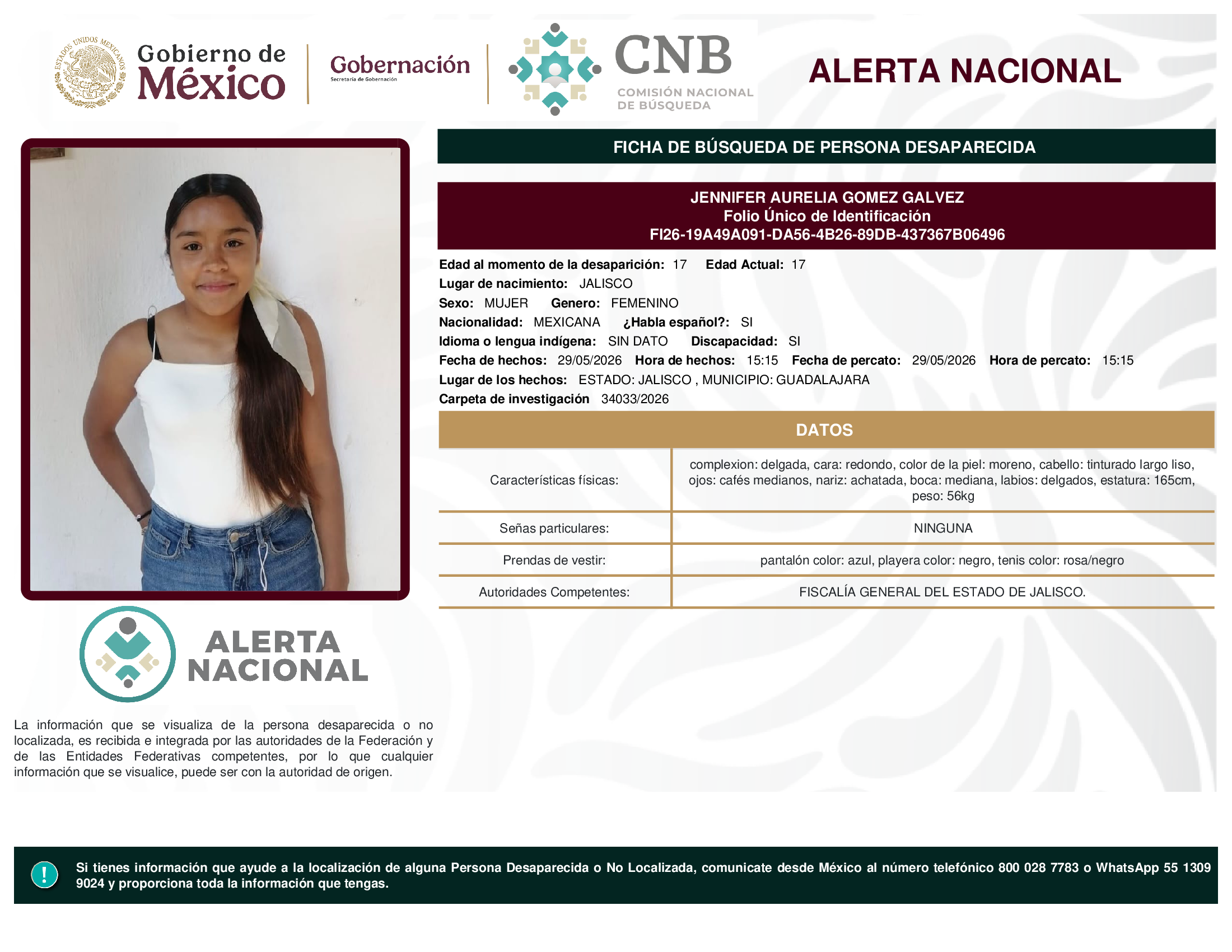 Jennifer Aurelia Gómez Galvez