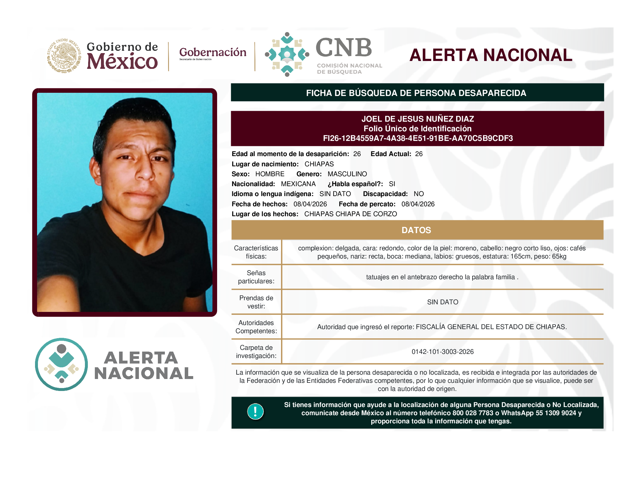 Joel De Jesús Núñez Díaz
