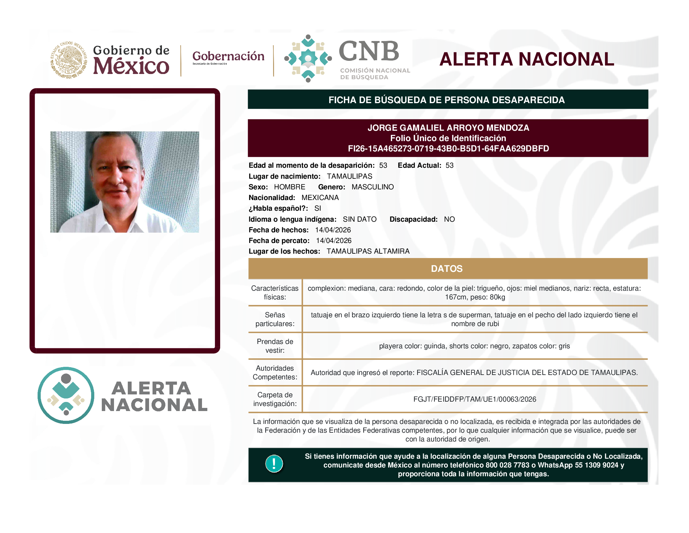 Jorge Gamaliel Arroyo Mendoza
