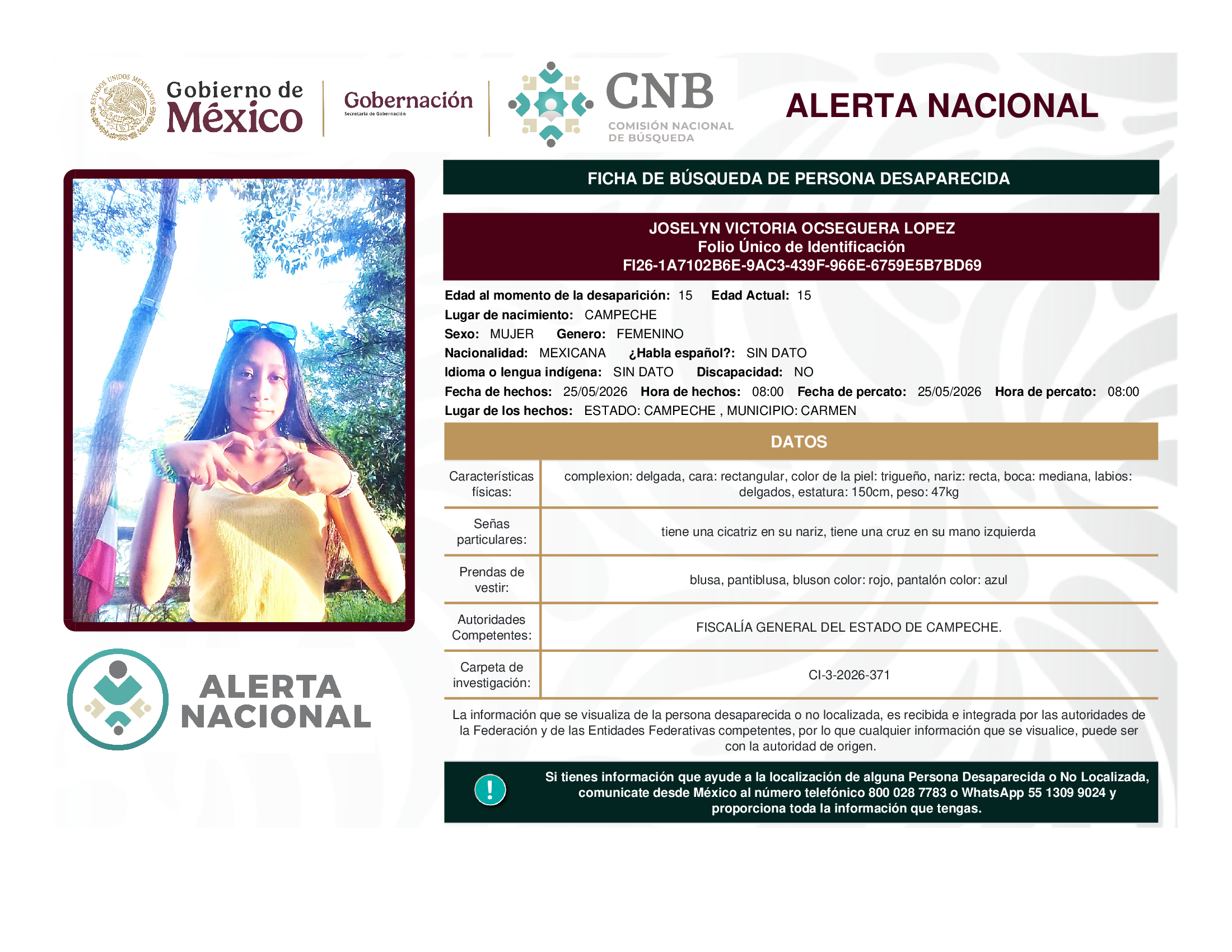 Joselyn Victoria Ocseguera López