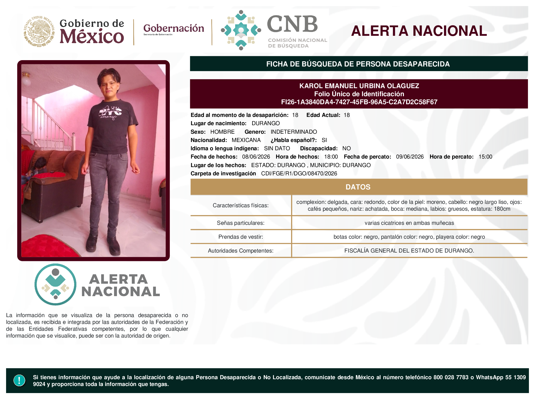 Karol Emanuel Urbina Olaguez