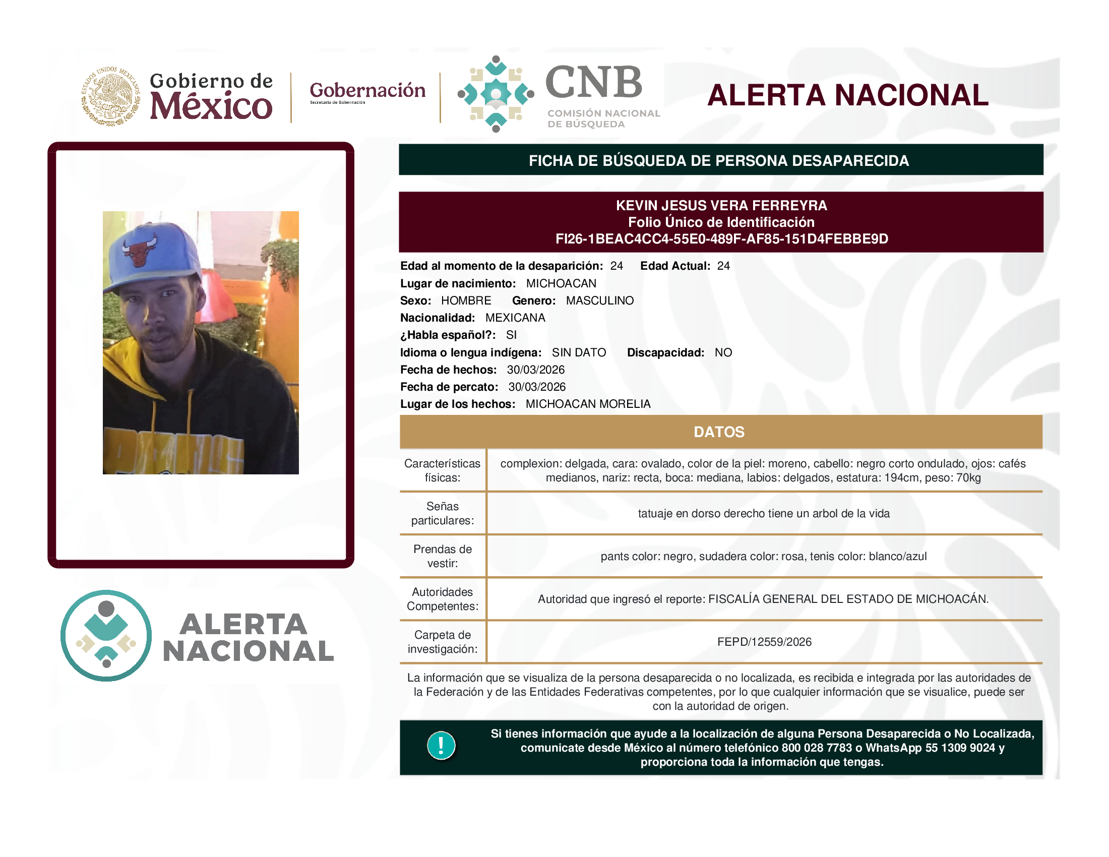 Kevin Jesús Vera Ferreyra