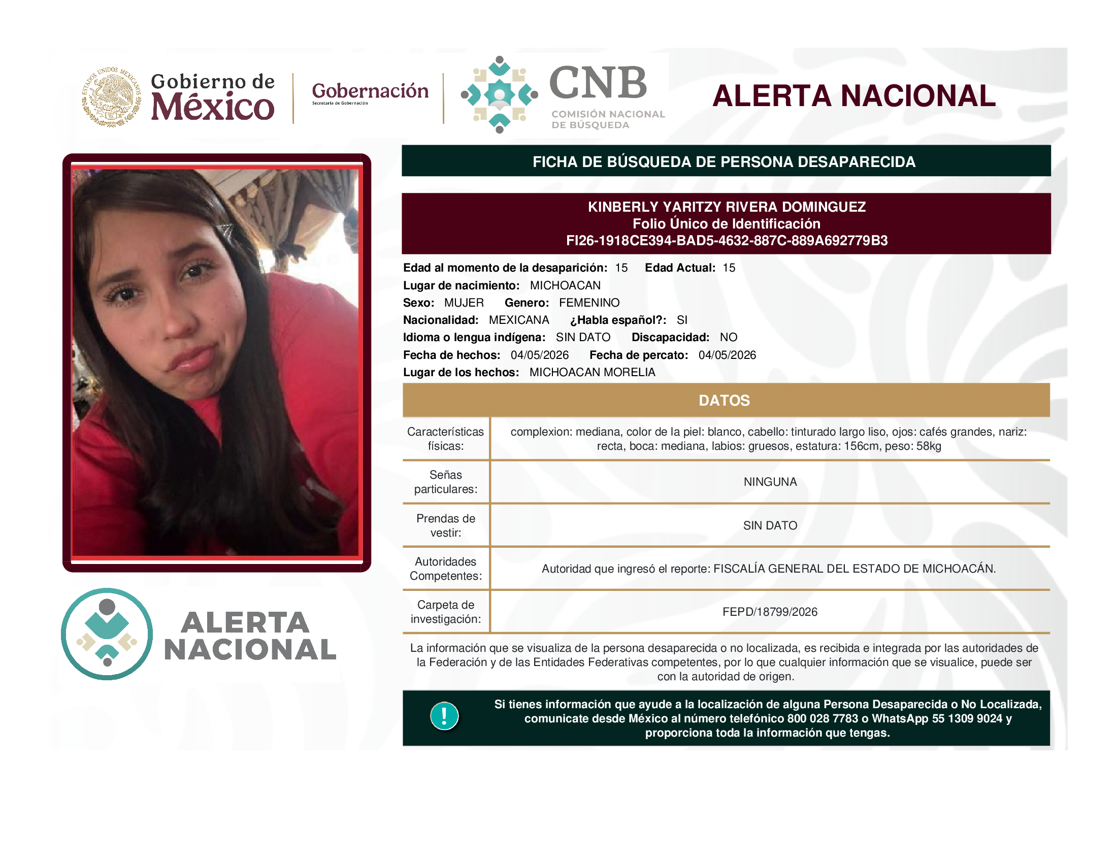 Kinberly Yaritzy Rivera Domínguez