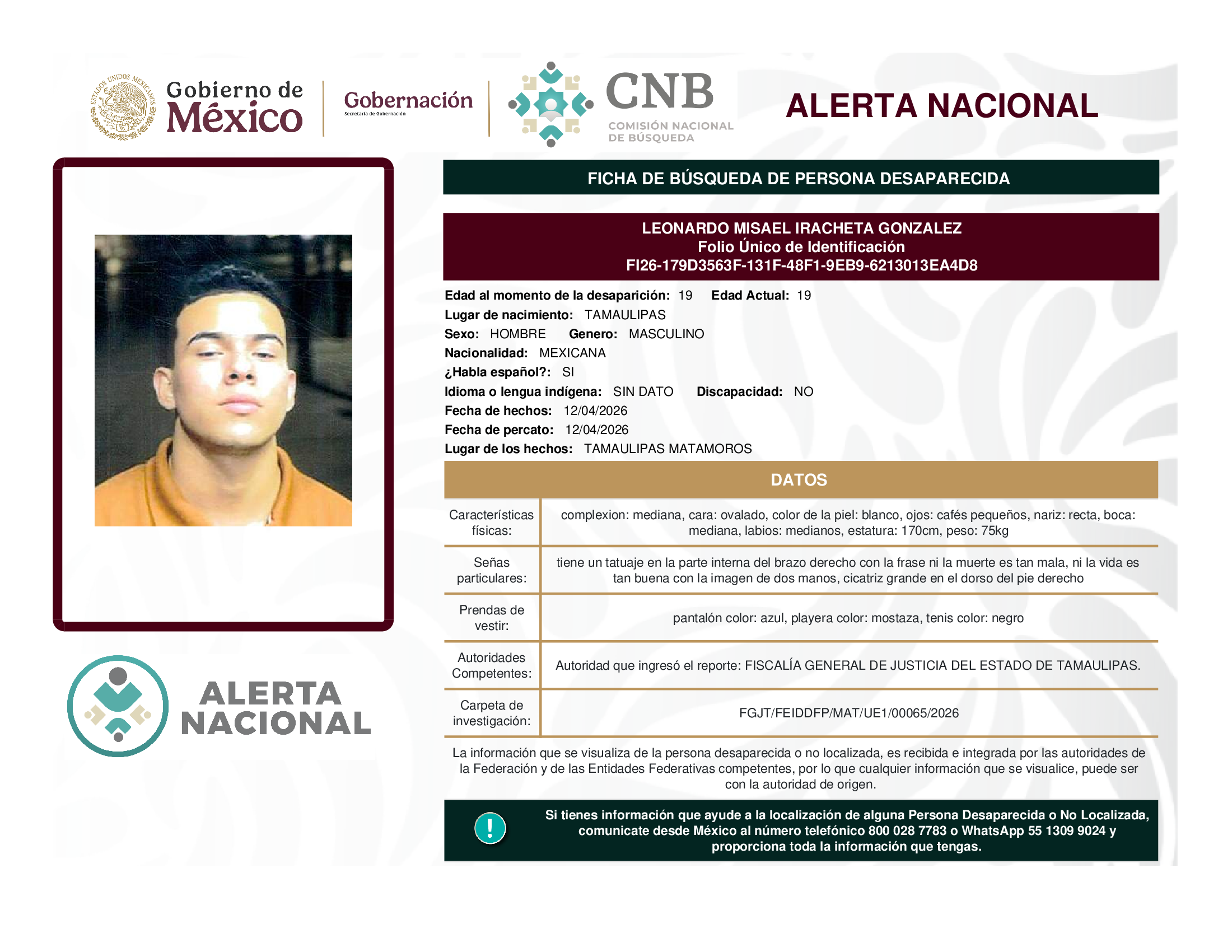 Leonardo Misael Iracheta González