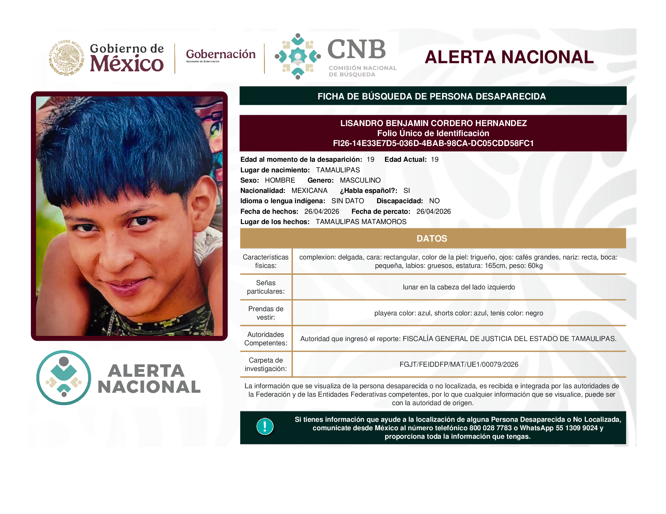 Lisandro Benjamin Cordero Hernández