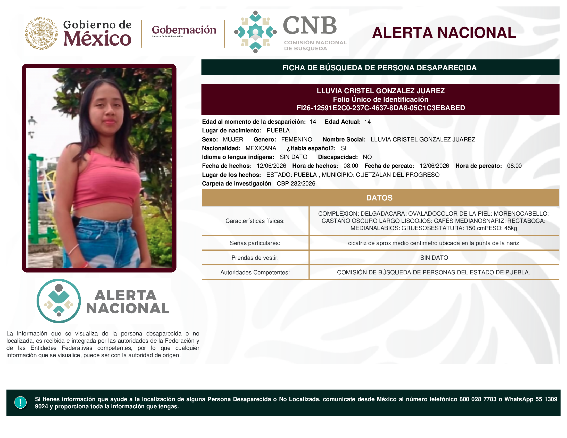 Lluvia Cristel González Juarez