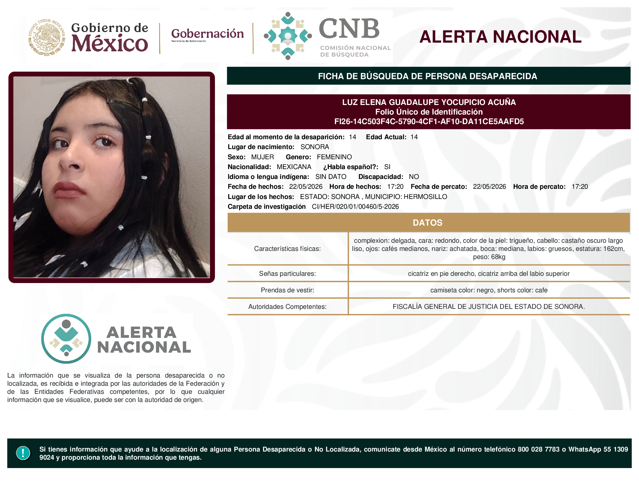 Luz Elena Guadalupe Yocupicio Acuña
