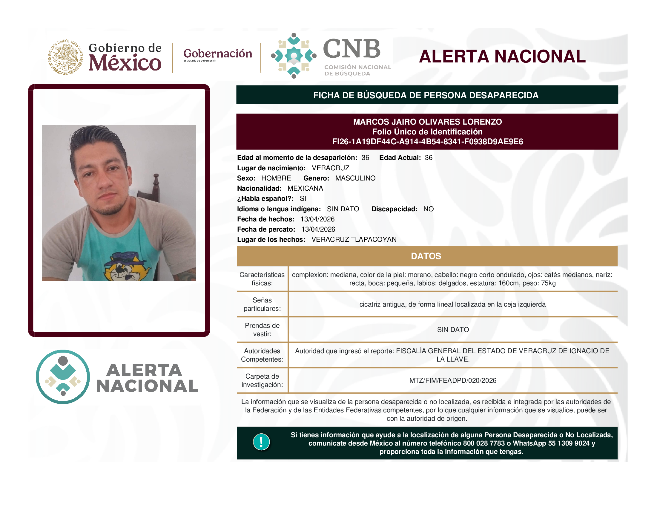 Marcos Jairo Olivares Lorenzo