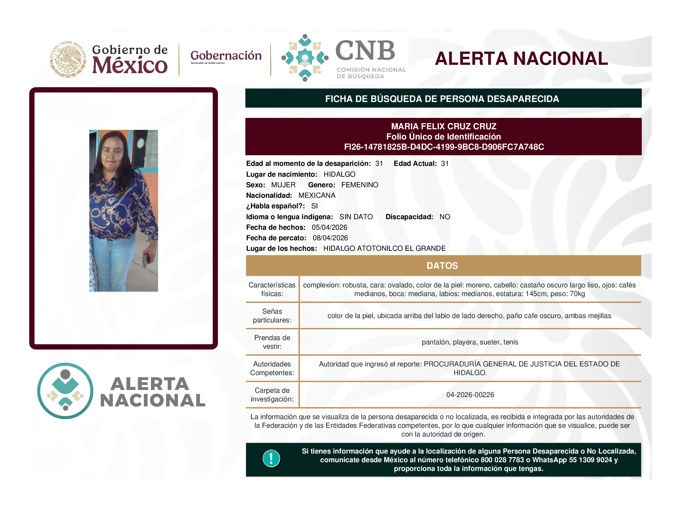 María Felix Cruz Cruz