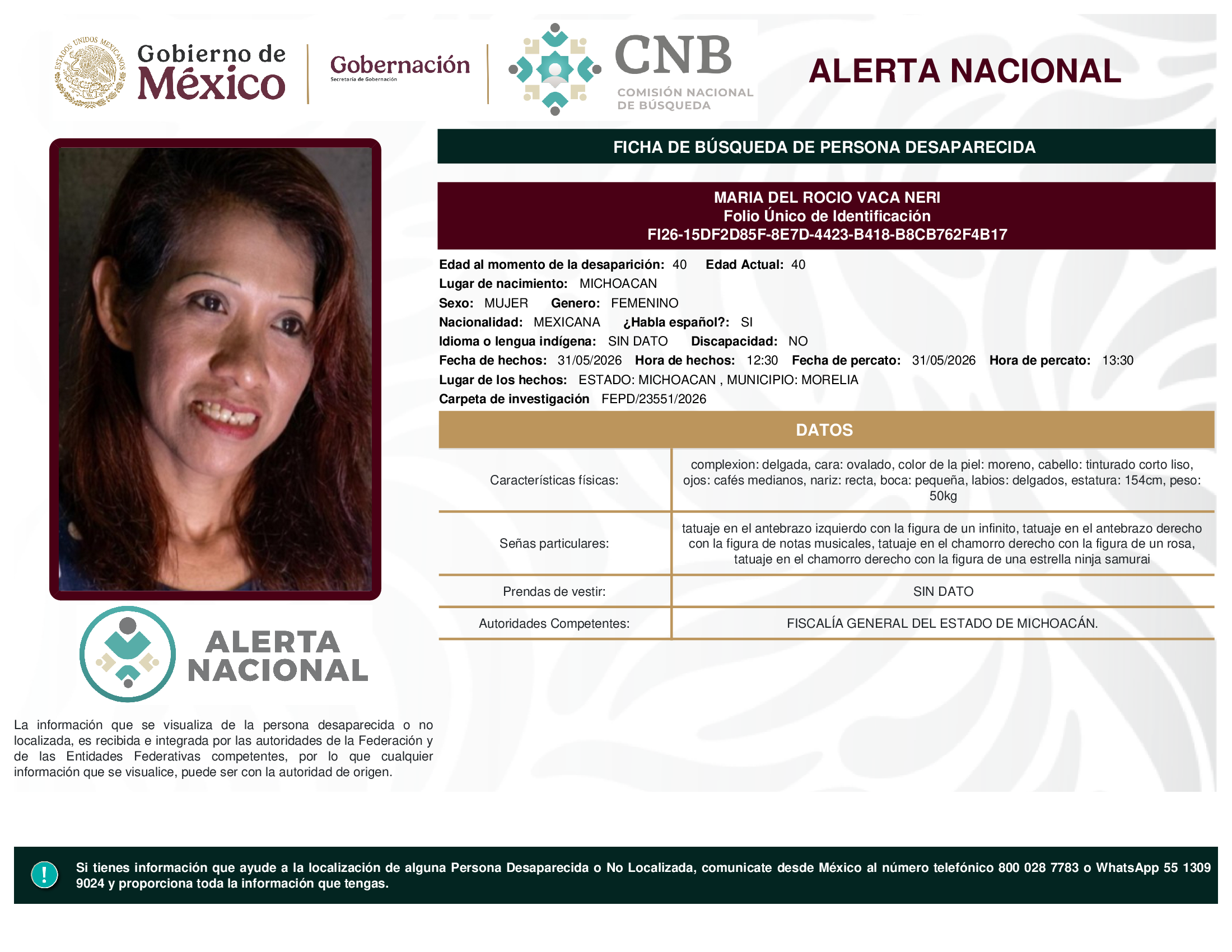 María Del Rocio Vaca Neri
