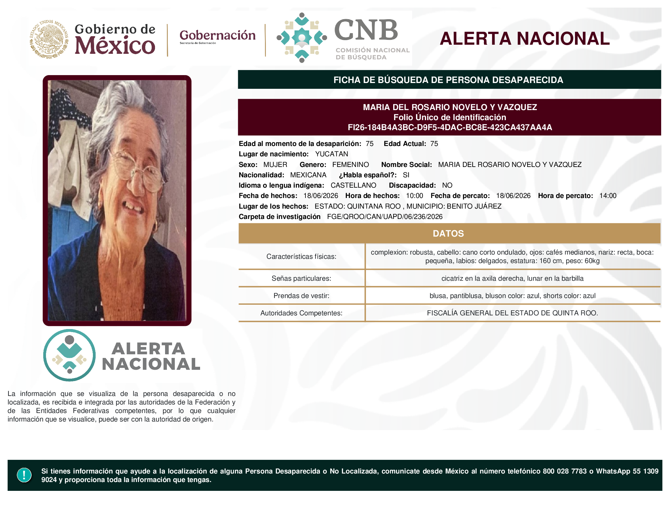 María Del Rosario Novelo Y Vázquez