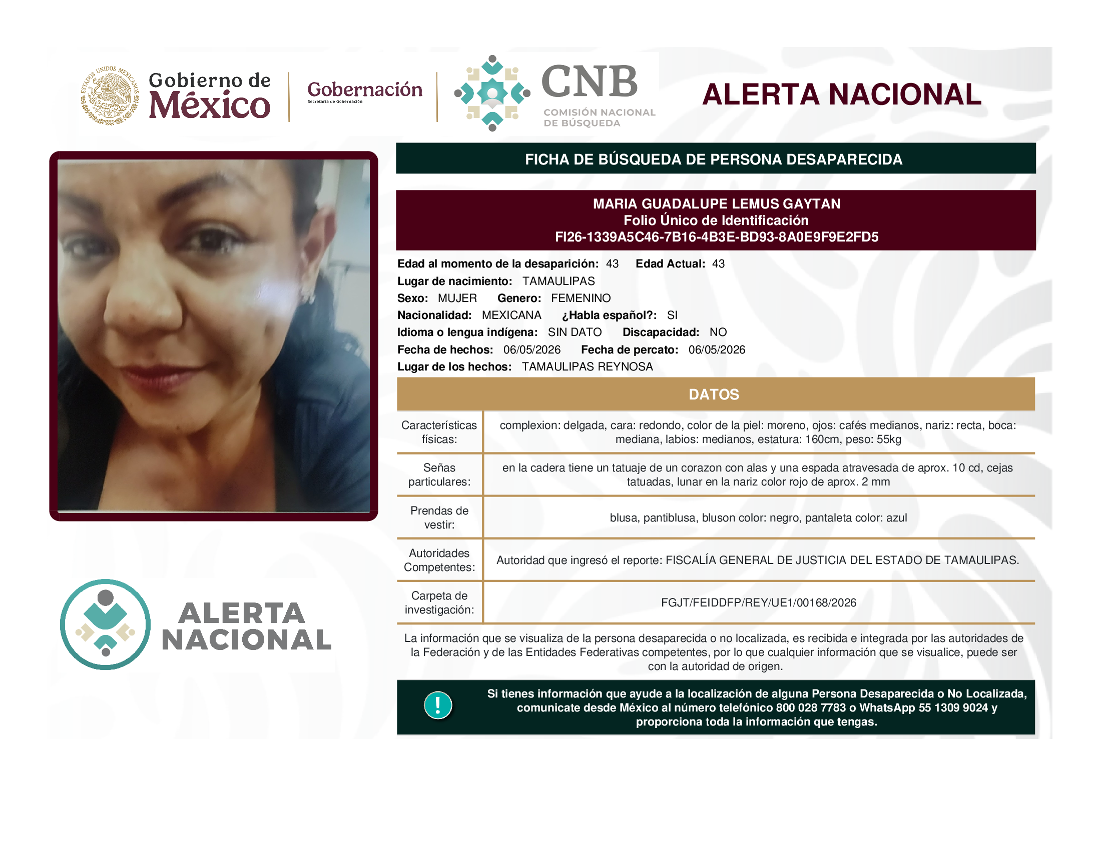 María Guadalupe Lemus Gaytan