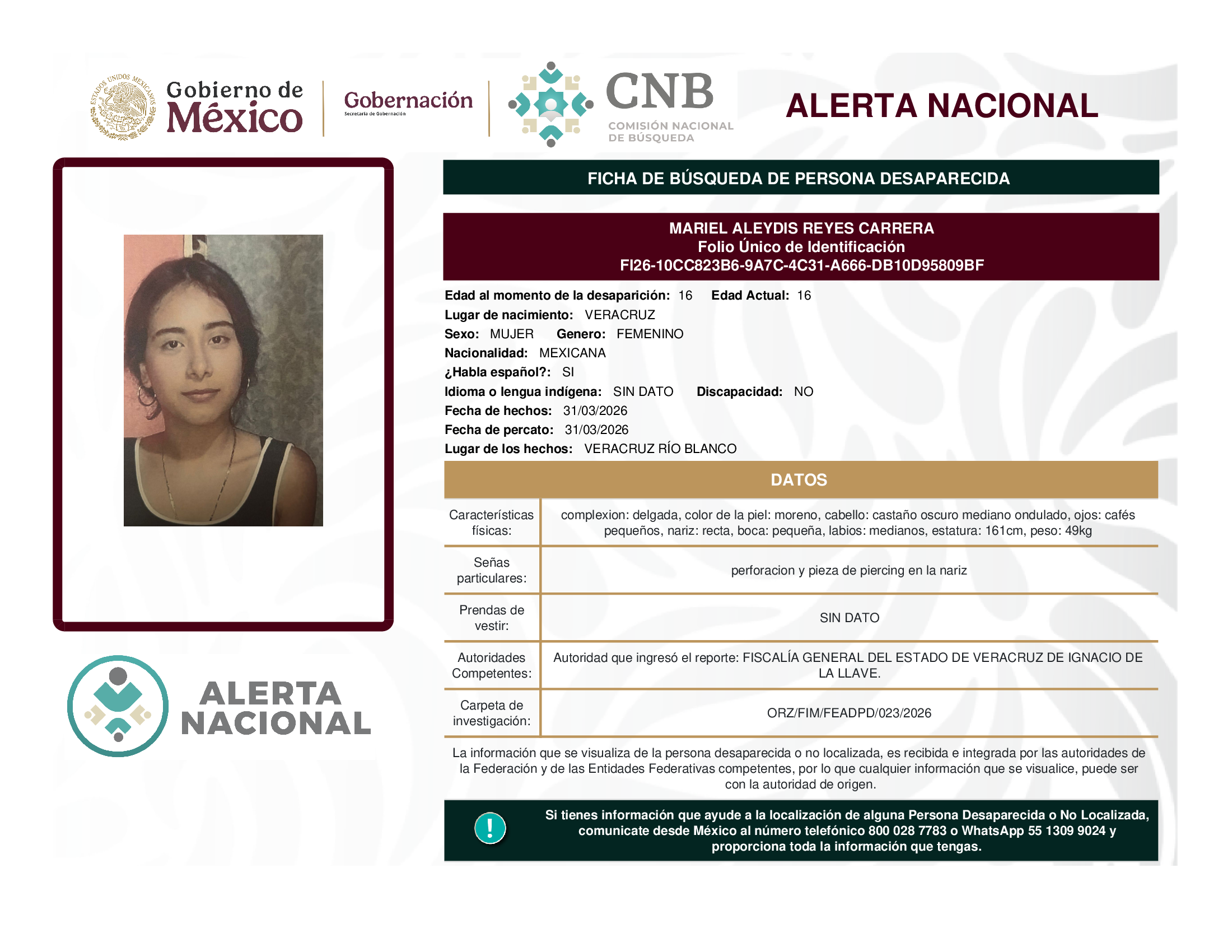 Mariel Aleydis Reyes Carrera
