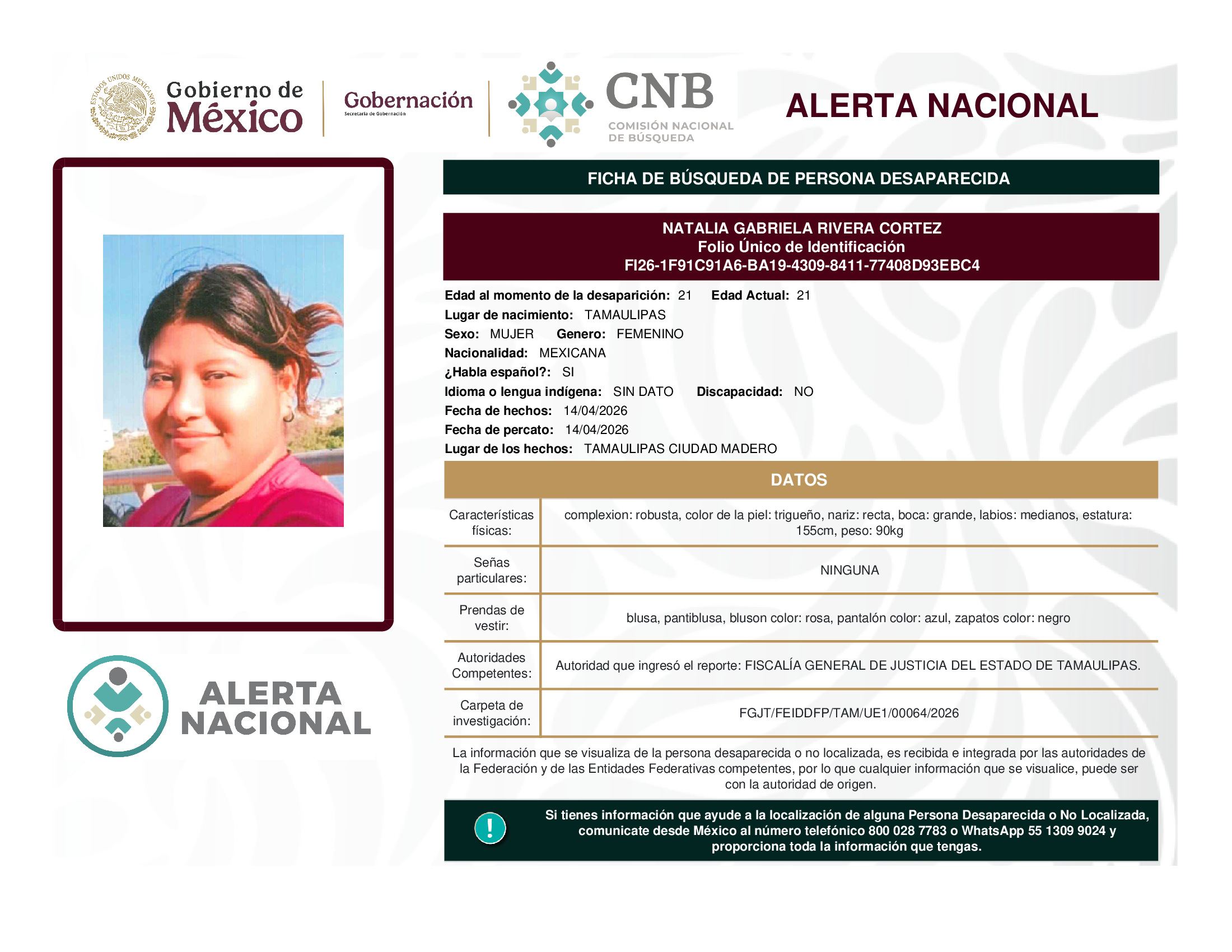 Natalia Gabriela Rivera Cortez